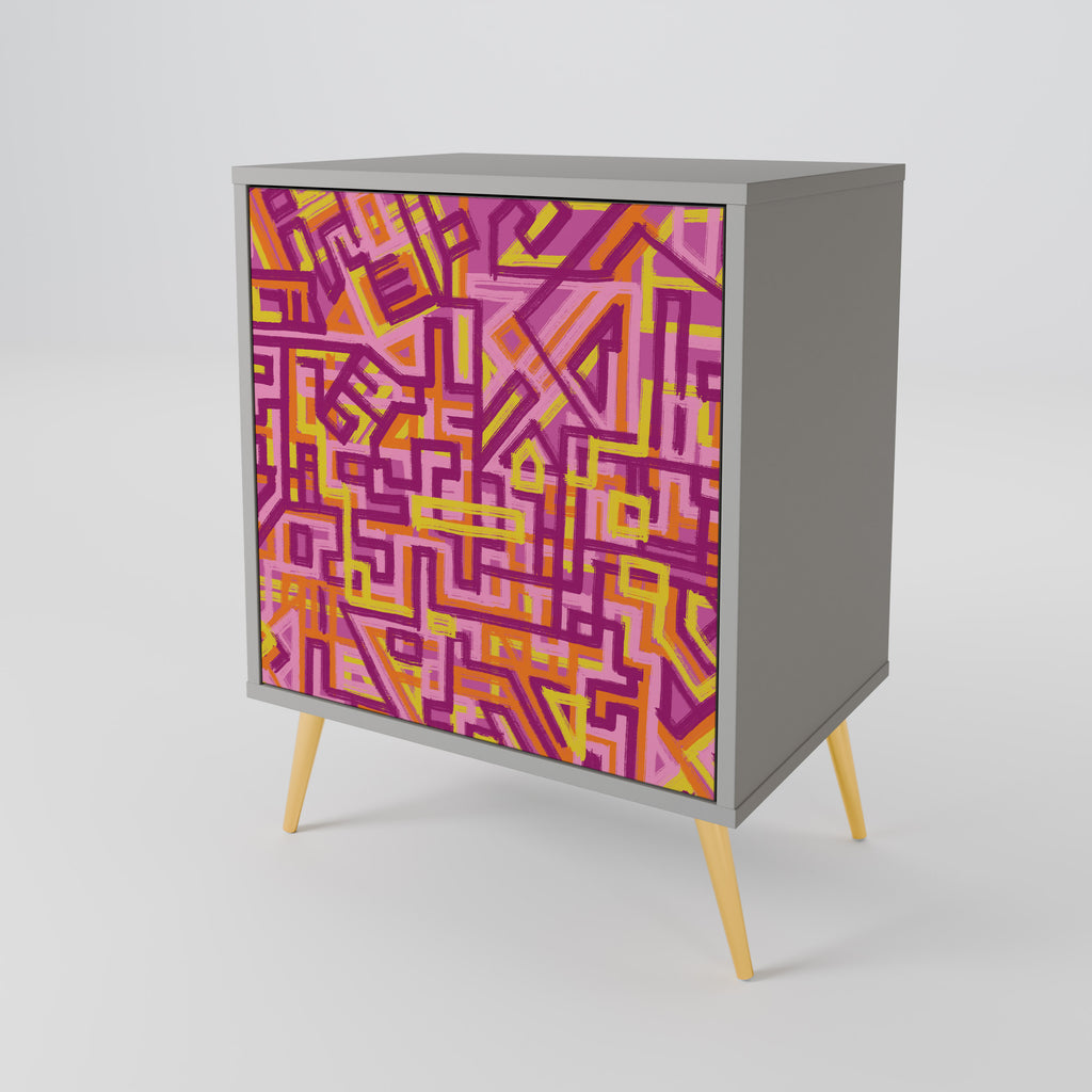 Aparador Lovely Memories de 1 puerta en acabado gris