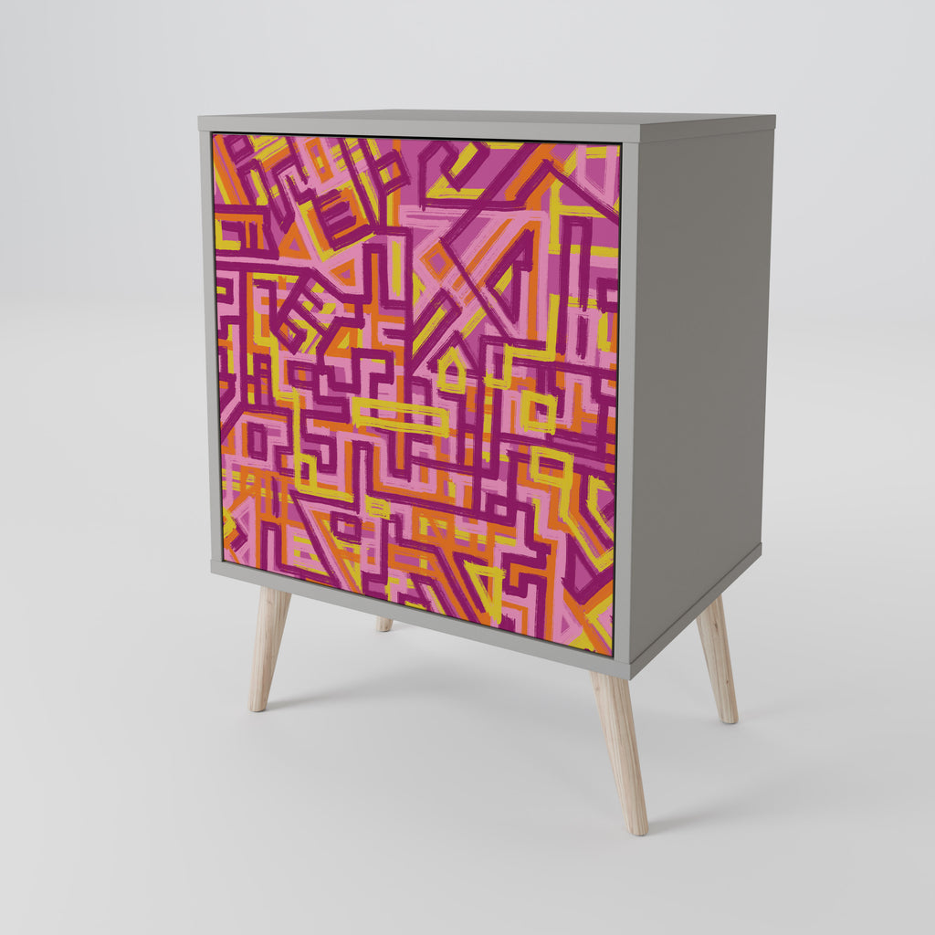 Aparador Lovely Memories de 1 puerta en acabado gris