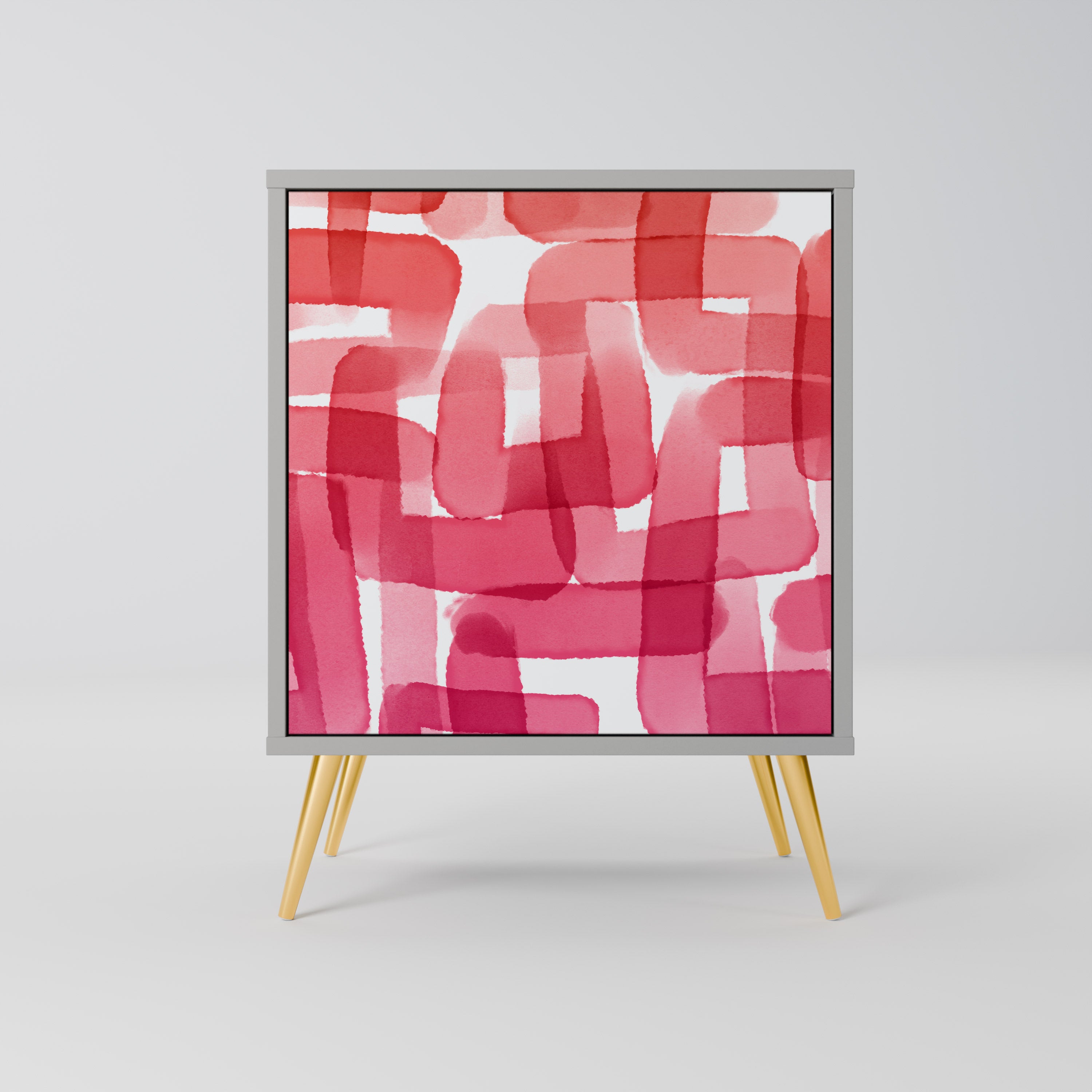 Aparador KALEIDOSCOPIC CUBISM de 1 puerta en acabado gris