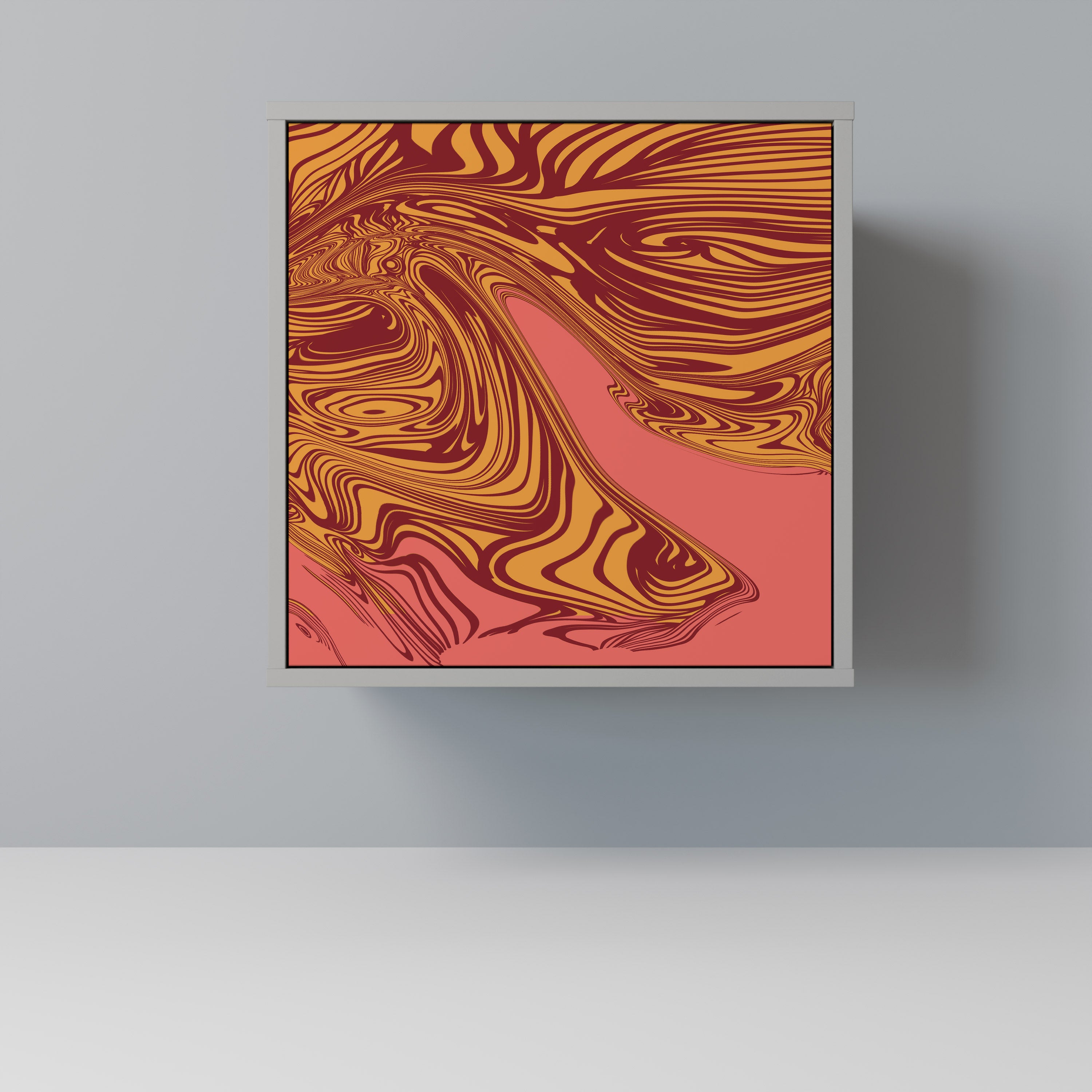 Aparador de 1 puerta FLOATING THOUGHTS en acabado gris