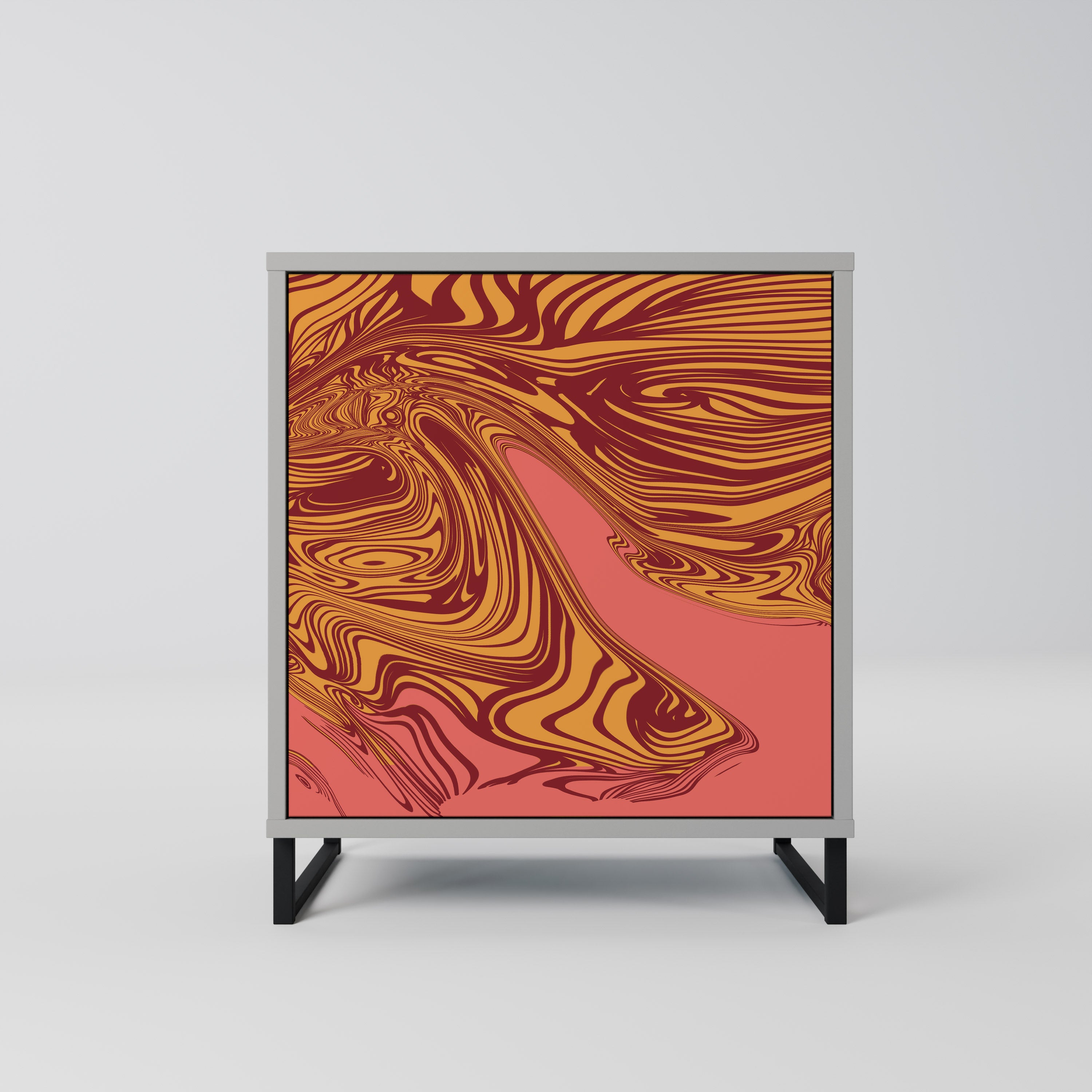 Aparador de 1 puerta FLOATING THOUGHTS en acabado gris