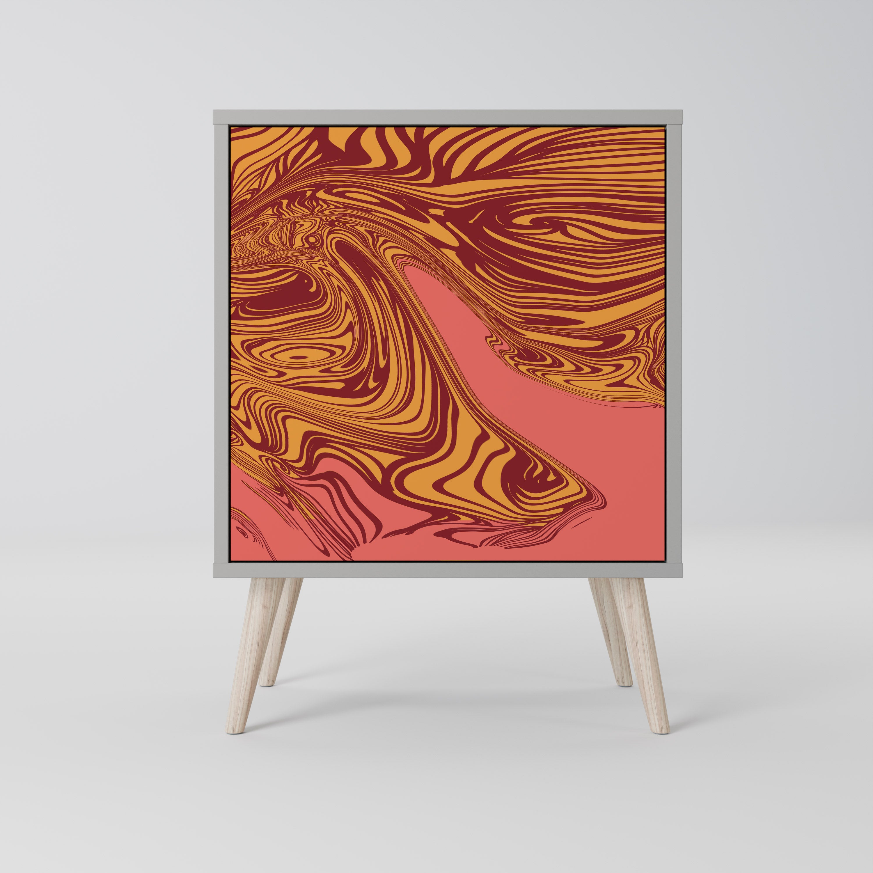 Aparador de 1 puerta FLOATING THOUGHTS en acabado gris