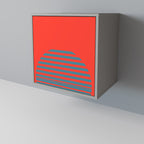 RISING GEOMETRY STARS Aparador de 1 Puerta en Acabado Gris