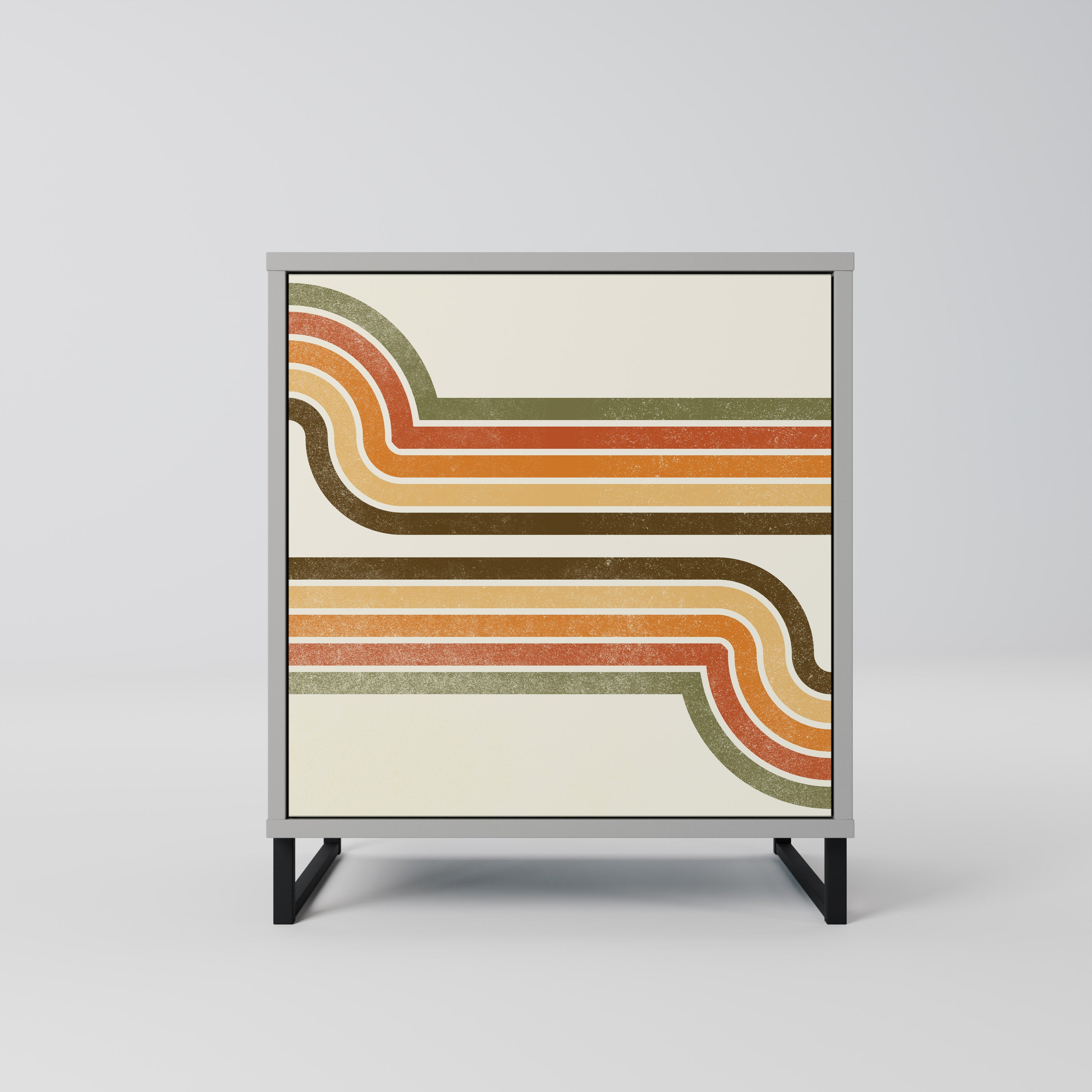 Aparador EXCEPTIONAL STREAM de 1 puerta en acabado gris