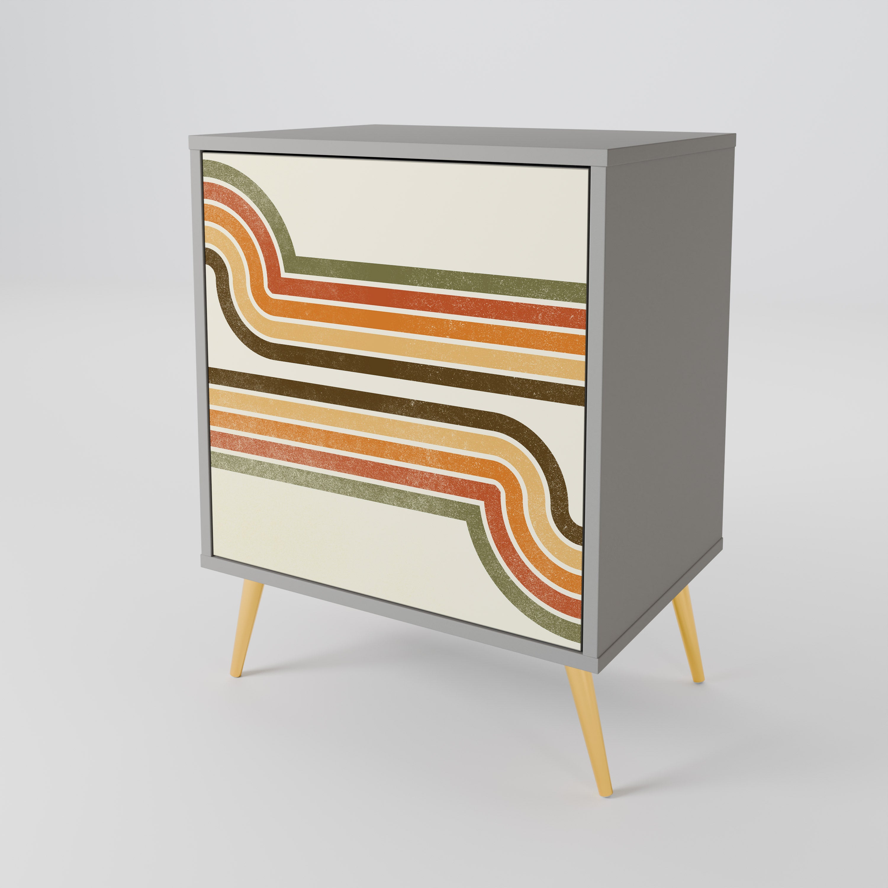 Aparador EXCEPTIONAL STREAM de 1 puerta en acabado gris