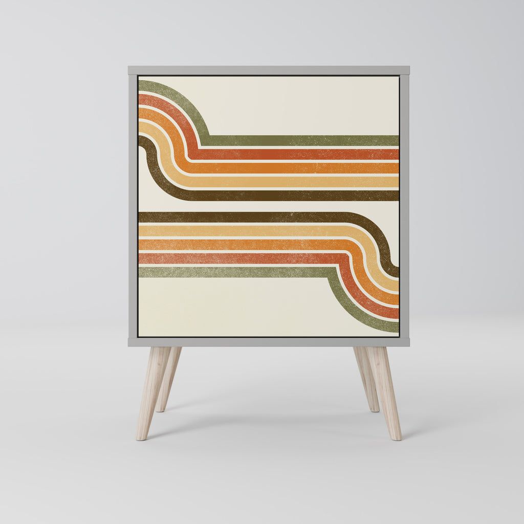 Aparador EXCEPTIONAL STREAM de 1 puerta en acabado gris