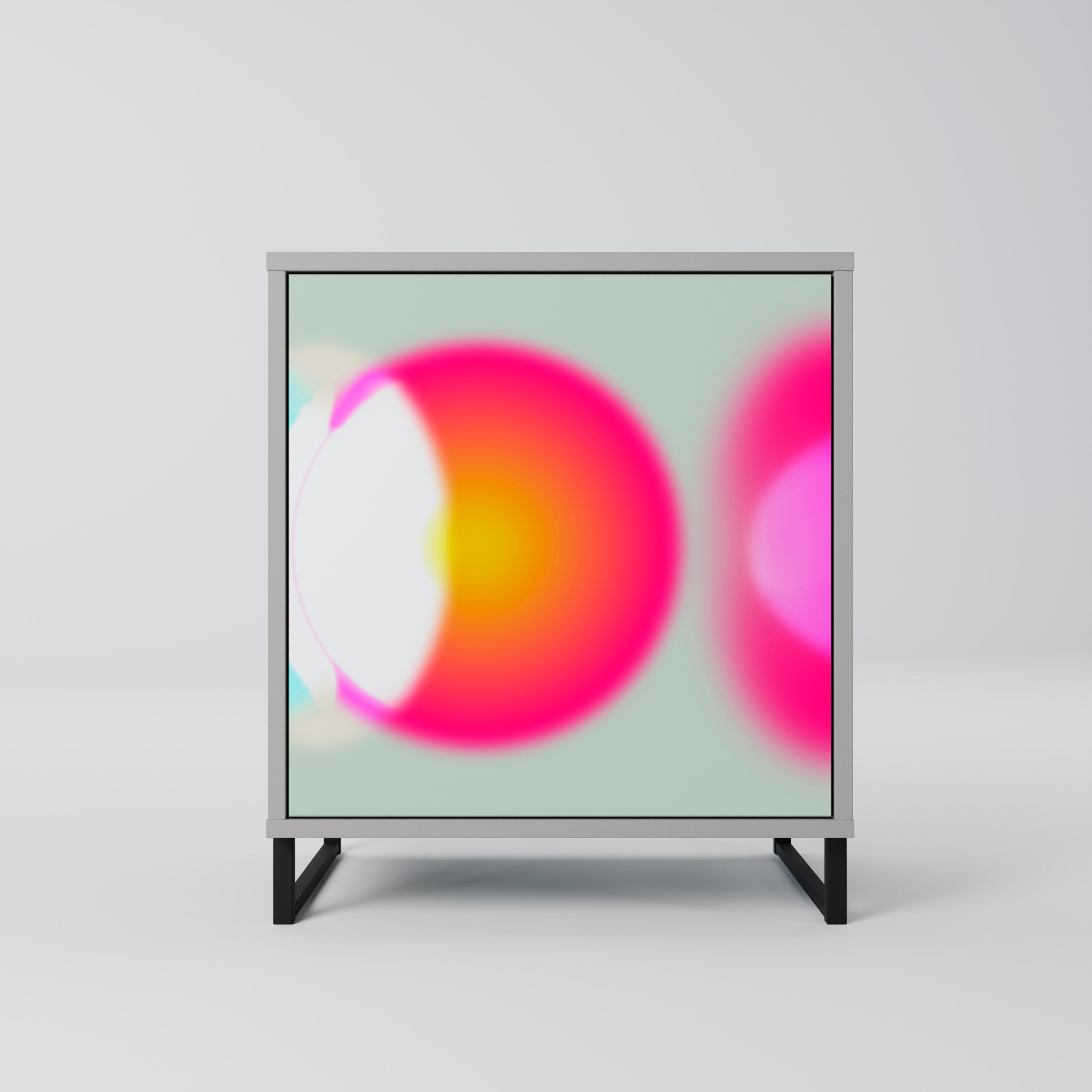 Aparador de 1 puerta SYMPHONY OF COLORS en acabado gris
