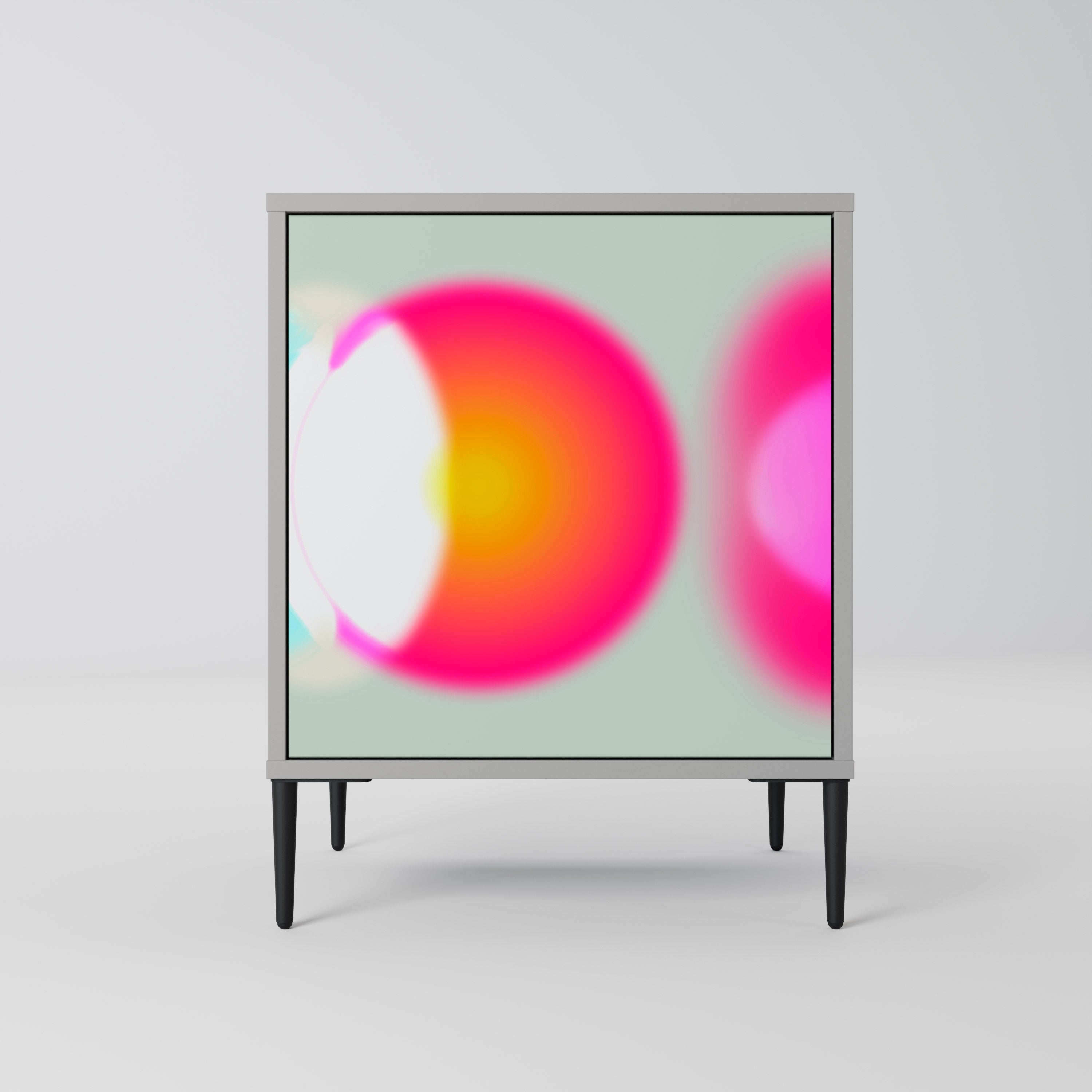 Aparador de 1 puerta SYMPHONY OF COLORS en acabado gris