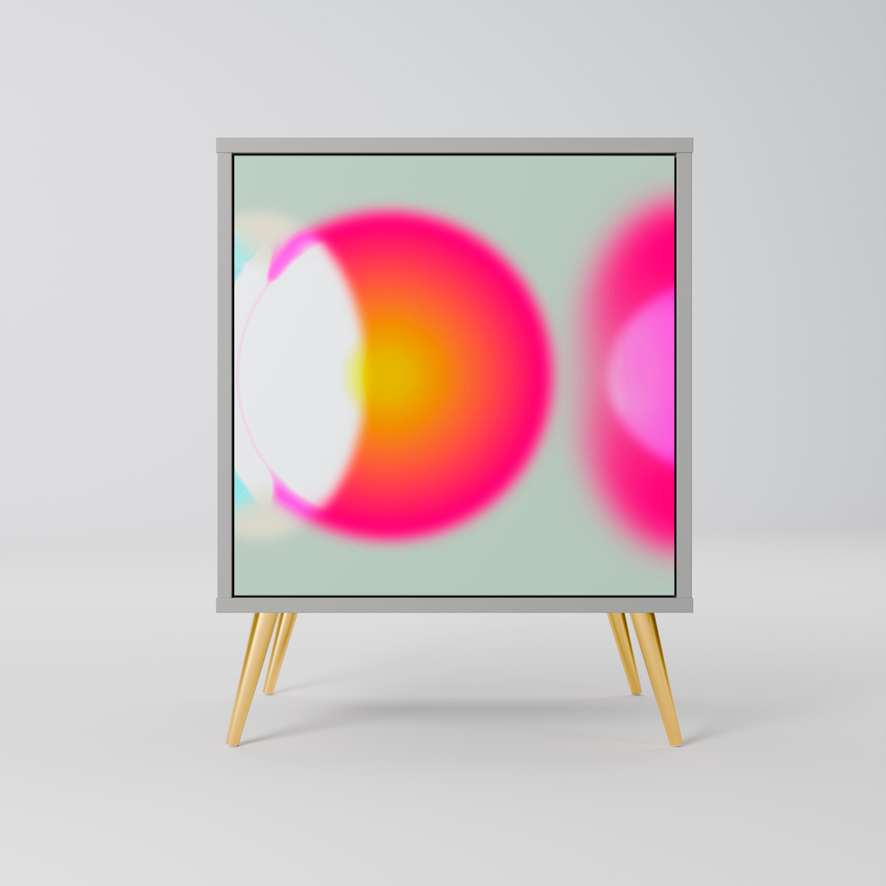 Aparador de 1 puerta SYMPHONY OF COLORS en acabado gris