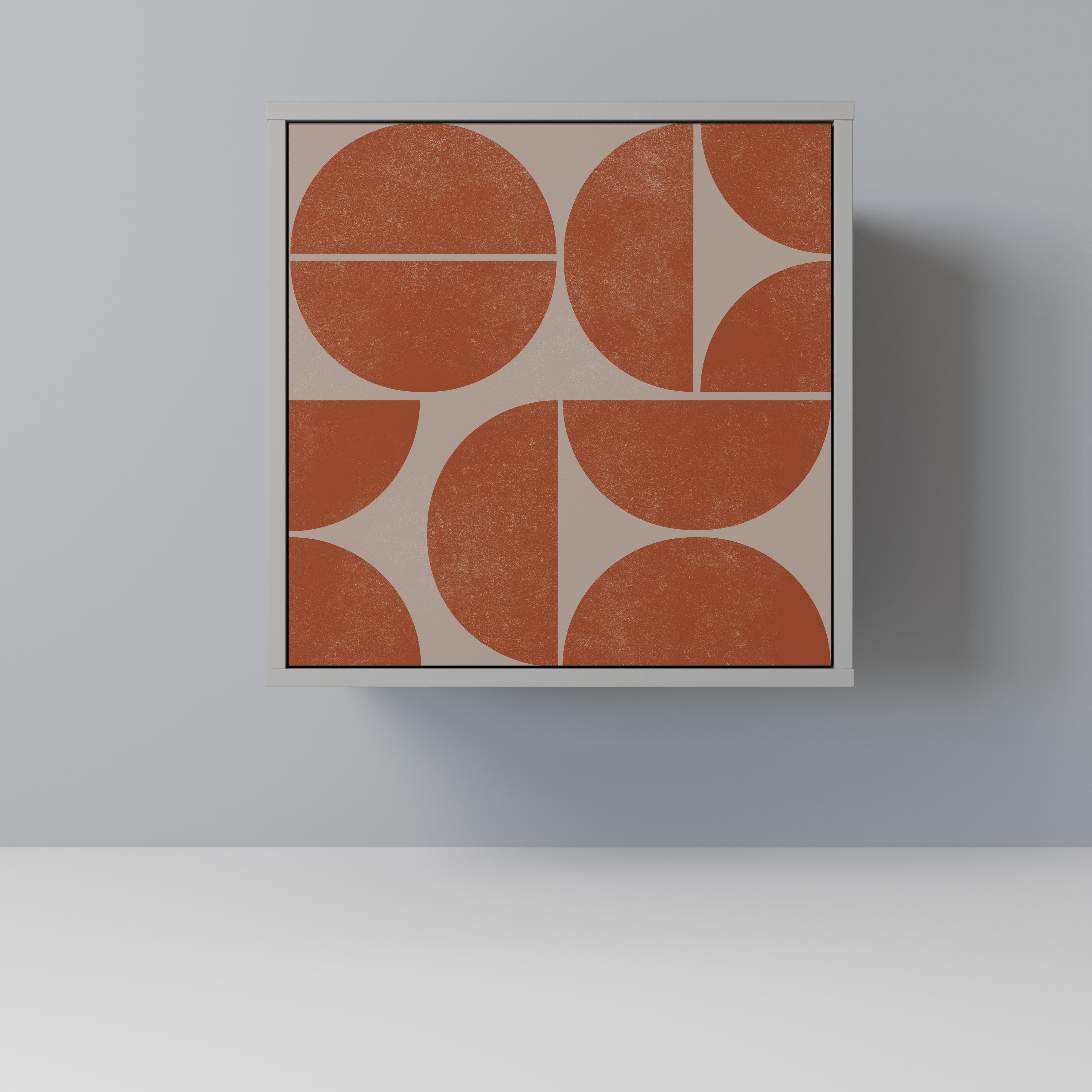 Aparador de 1 puerta REPETITION COMPULSION en acabado gris