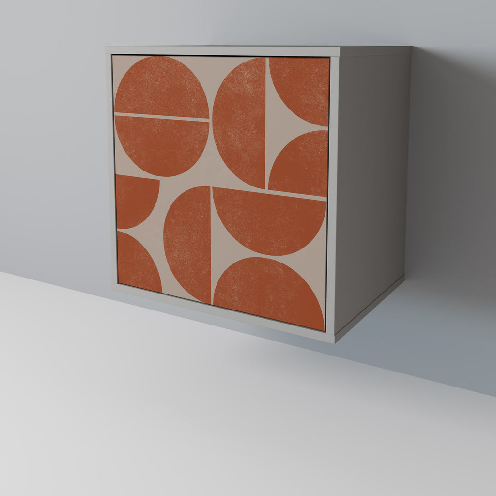 Aparador de 1 puerta REPETITION COMPULSION en acabado gris