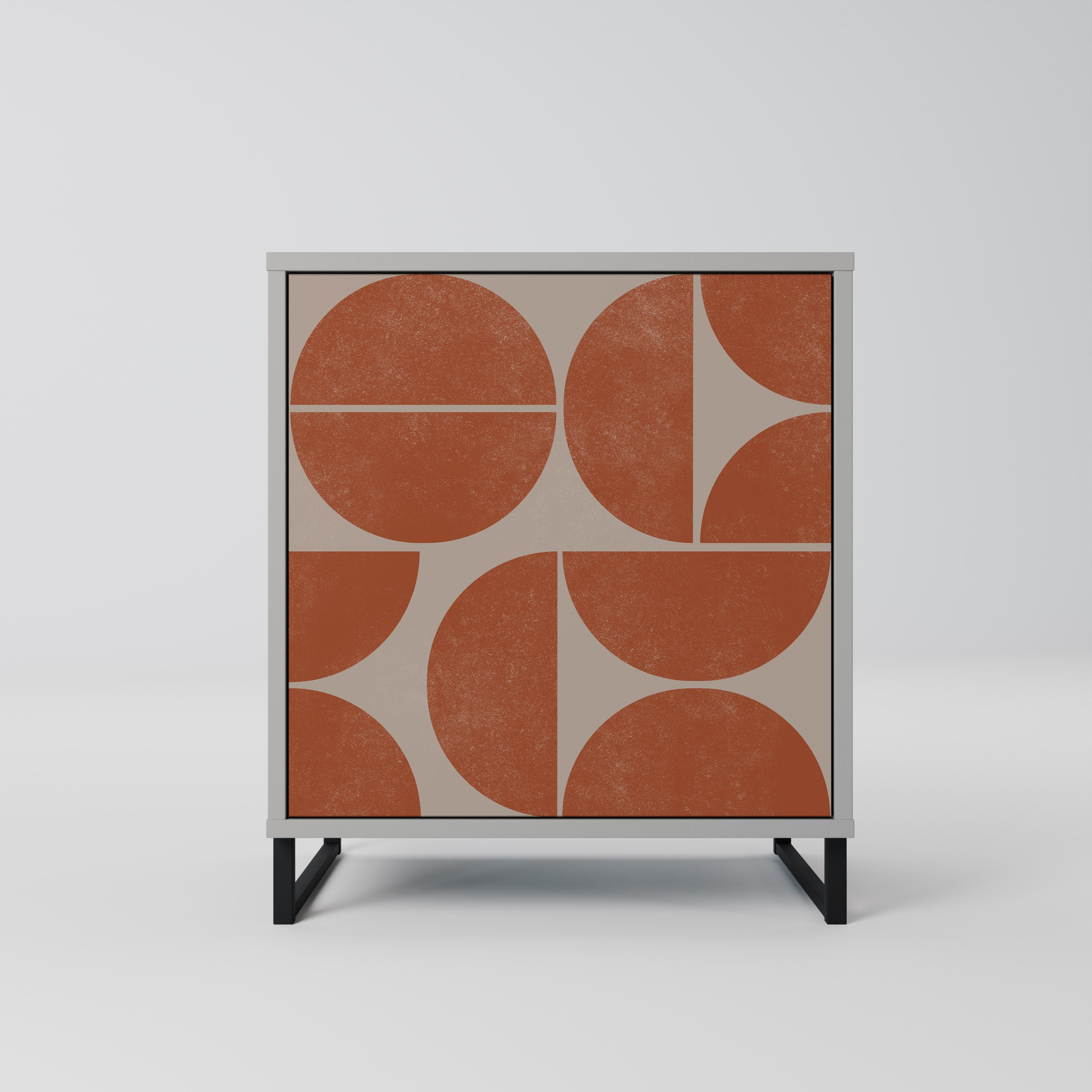 Aparador de 1 puerta REPETITION COMPULSION en acabado gris