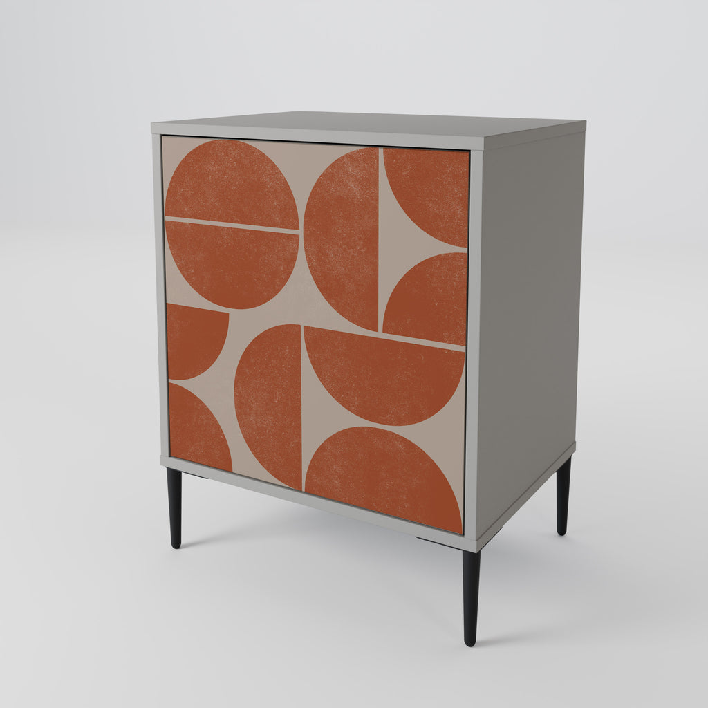 Aparador de 1 puerta REPETITION COMPULSION en acabado gris