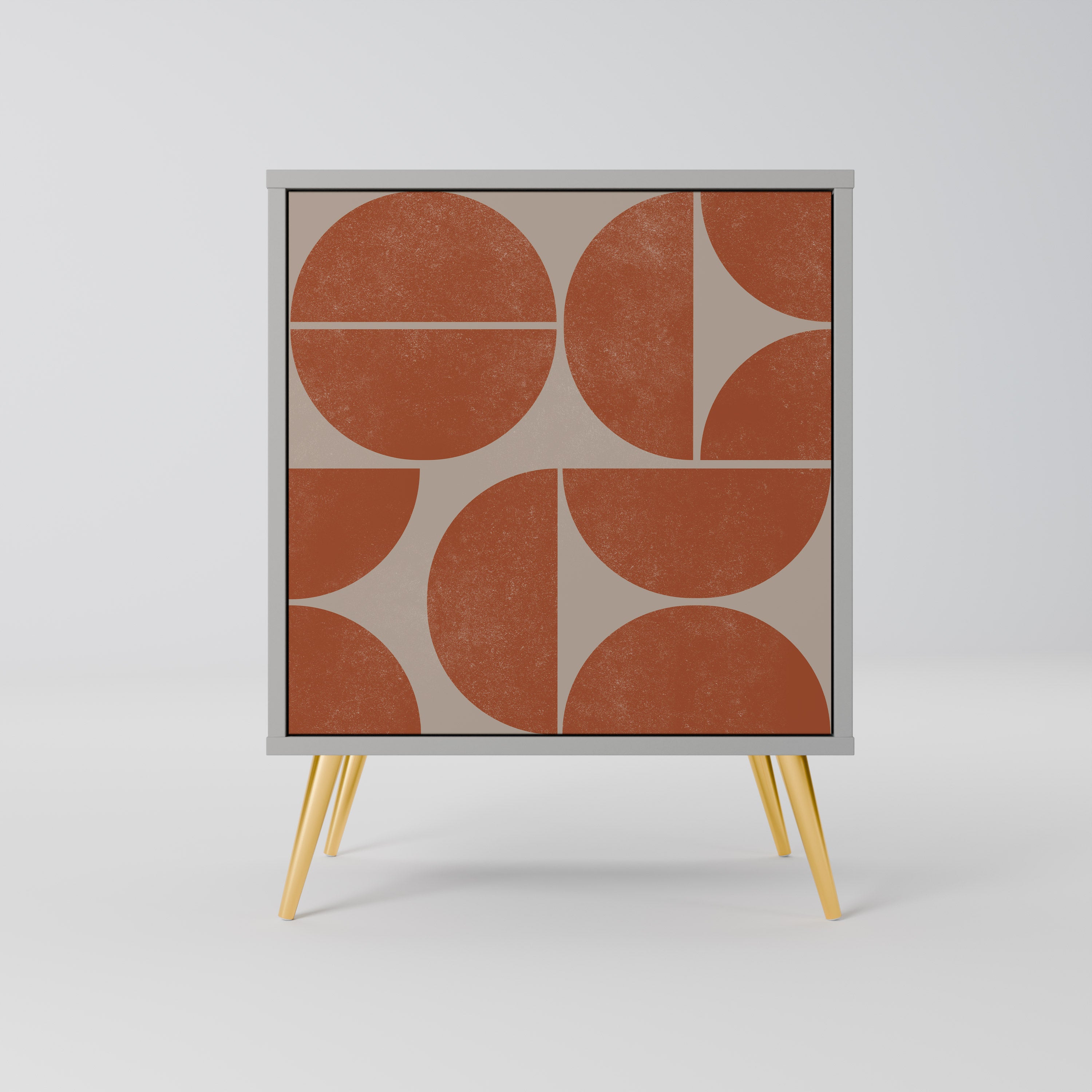 Aparador de 1 puerta REPETITION COMPULSION en acabado gris