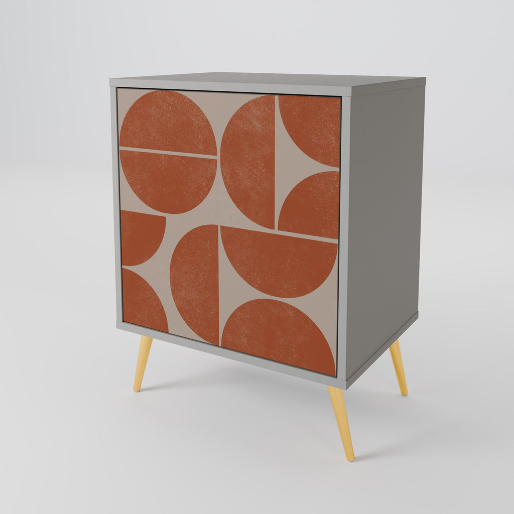 Aparador de 1 puerta REPETITION COMPULSION en acabado gris