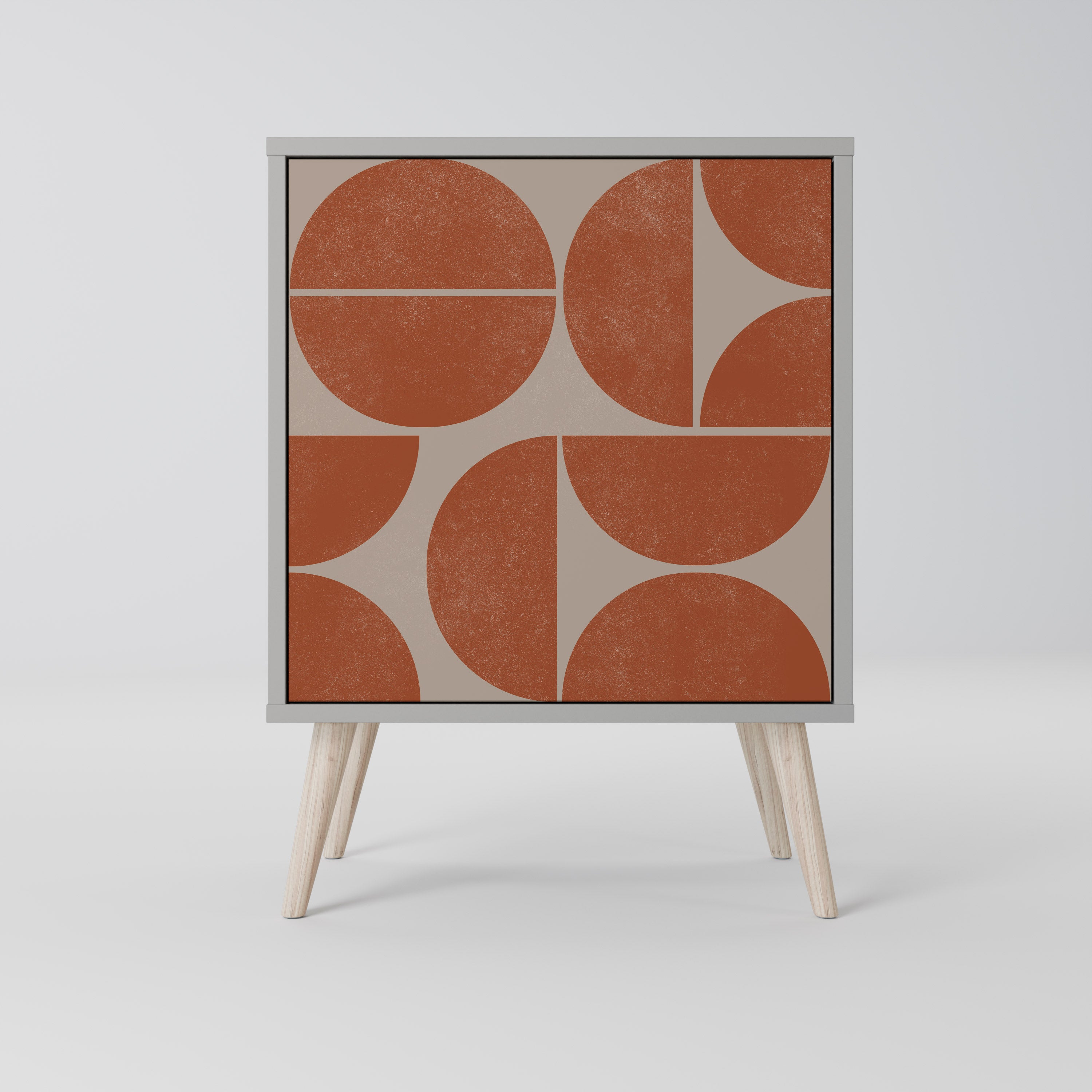 Aparador de 1 puerta REPETITION COMPULSION en acabado gris