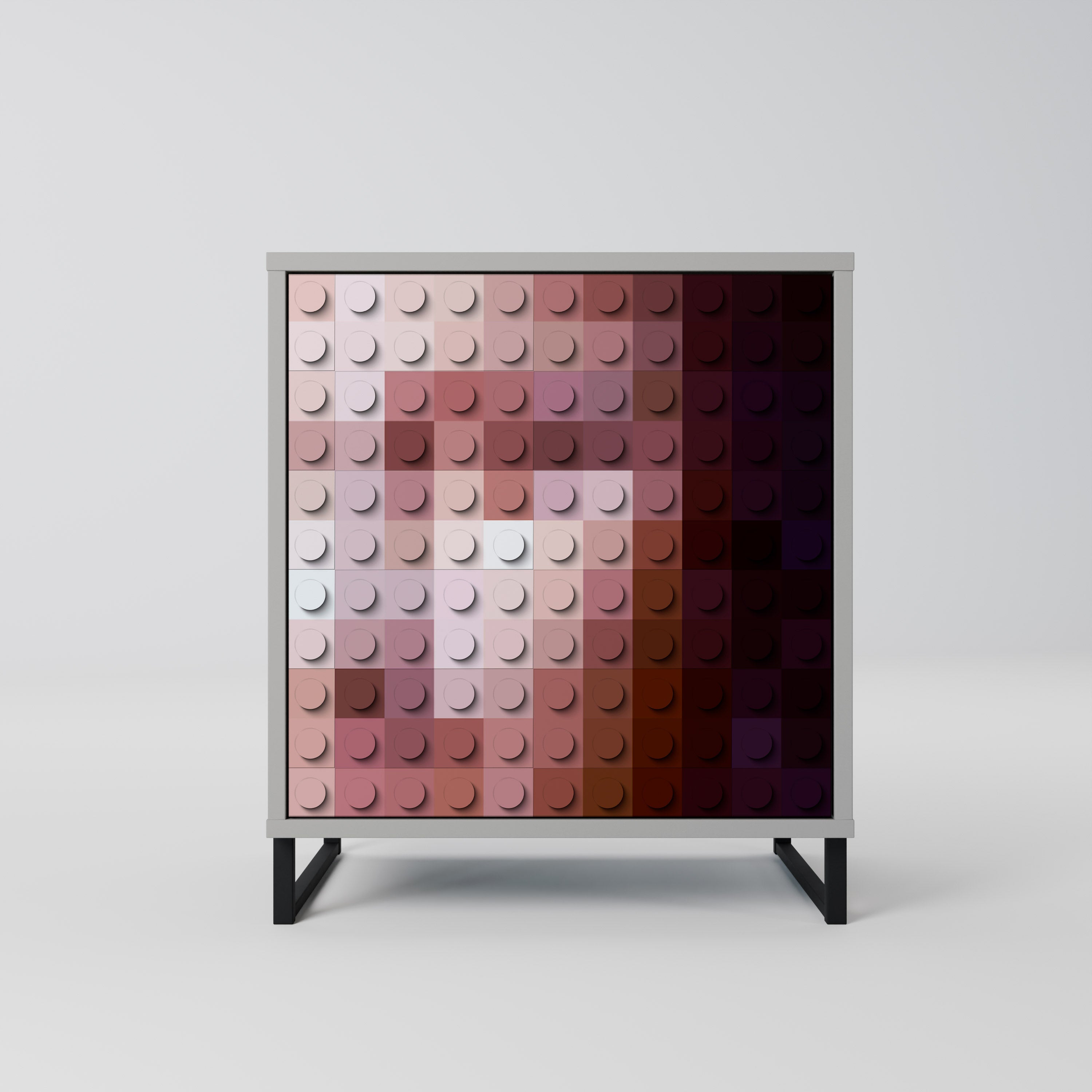 Aparador de una puerta CONSTRUCTIVE ART en acabado gris