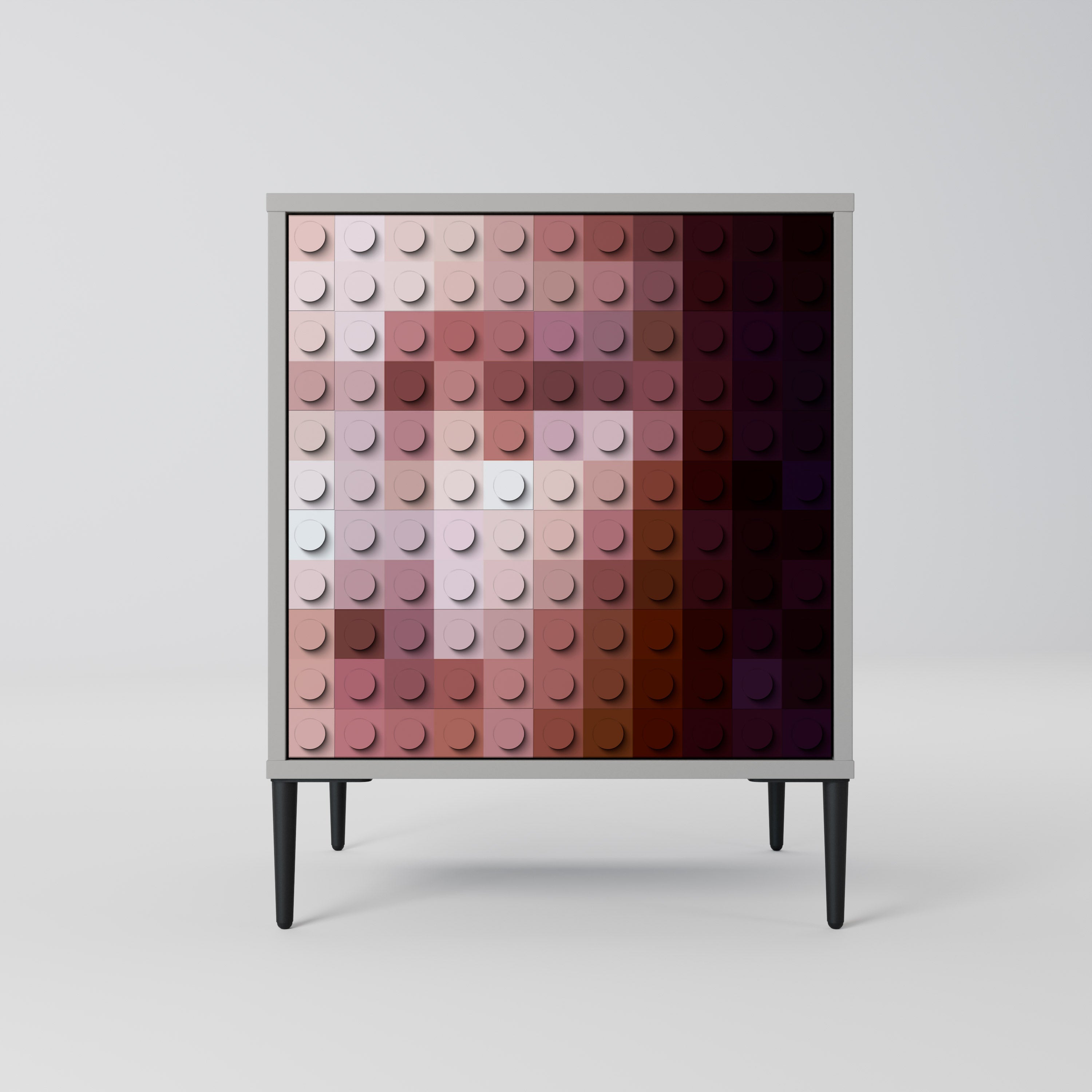 Aparador de una puerta CONSTRUCTIVE ART en acabado gris