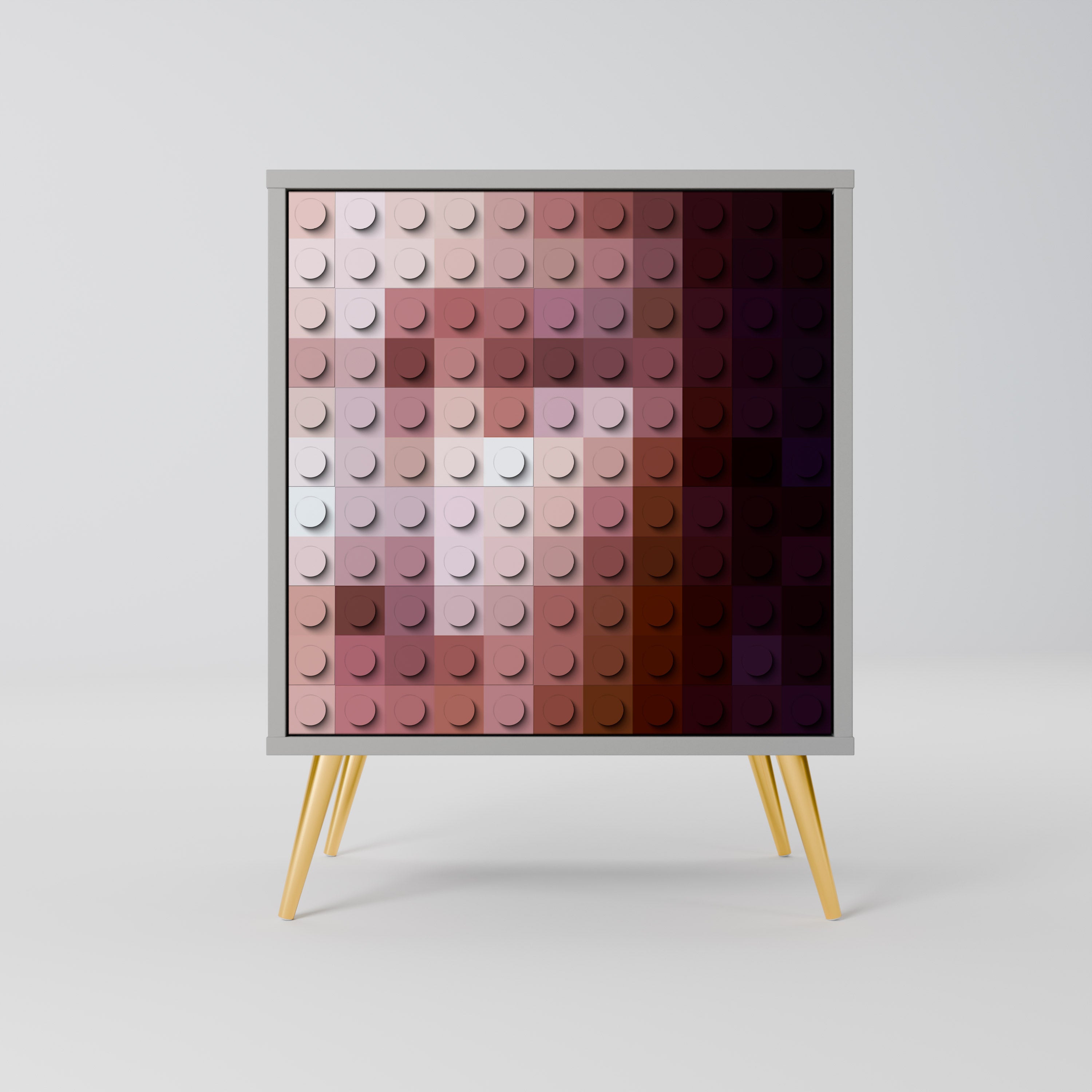 Aparador de una puerta CONSTRUCTIVE ART en acabado gris