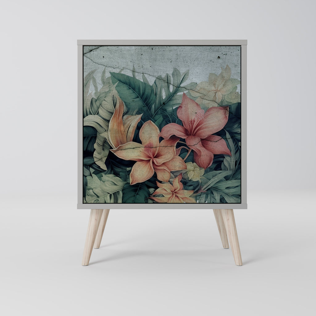 Aparador HEAVENLY BLOOM de 1 puerta en acabado gris