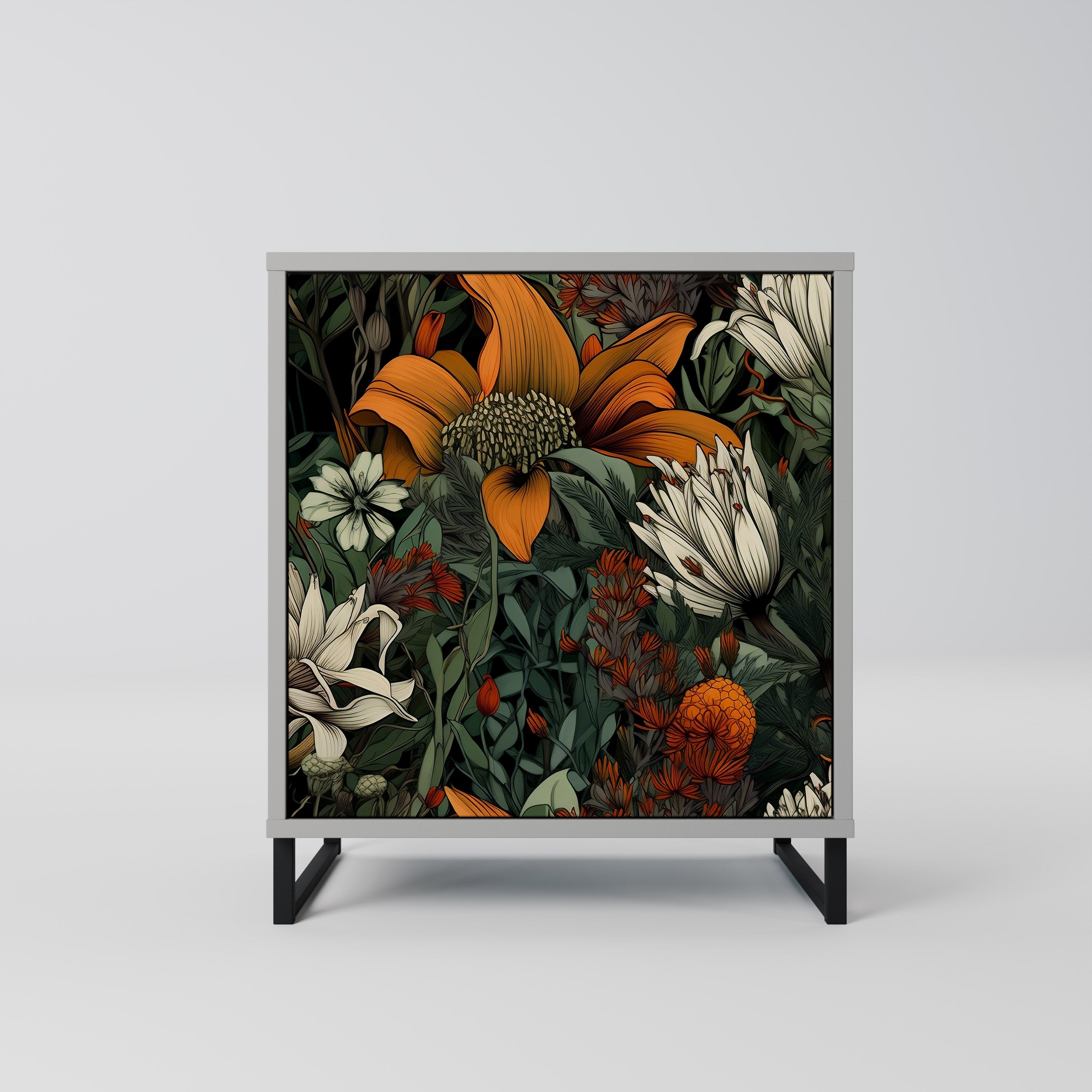 Aparador MIDNIGHT SPROUT de 1 puerta en acabado gris