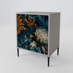 MORNING BLOOM 1-Door Sideboard in Grey Finish