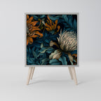 MORNING BLOOM 1-Door Sideboard in Grey Finish