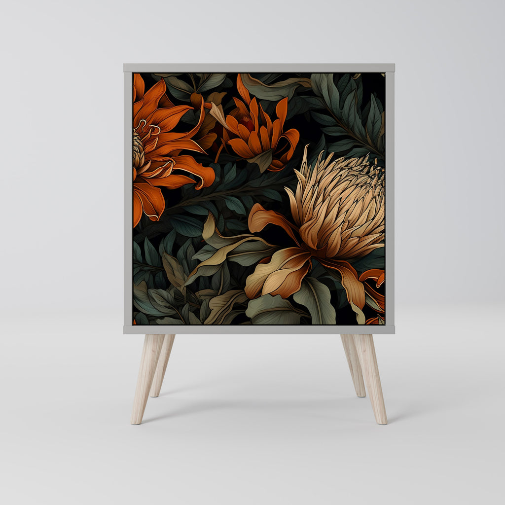 Aparador DAWN BLOOM de 1 puerta en acabado gris