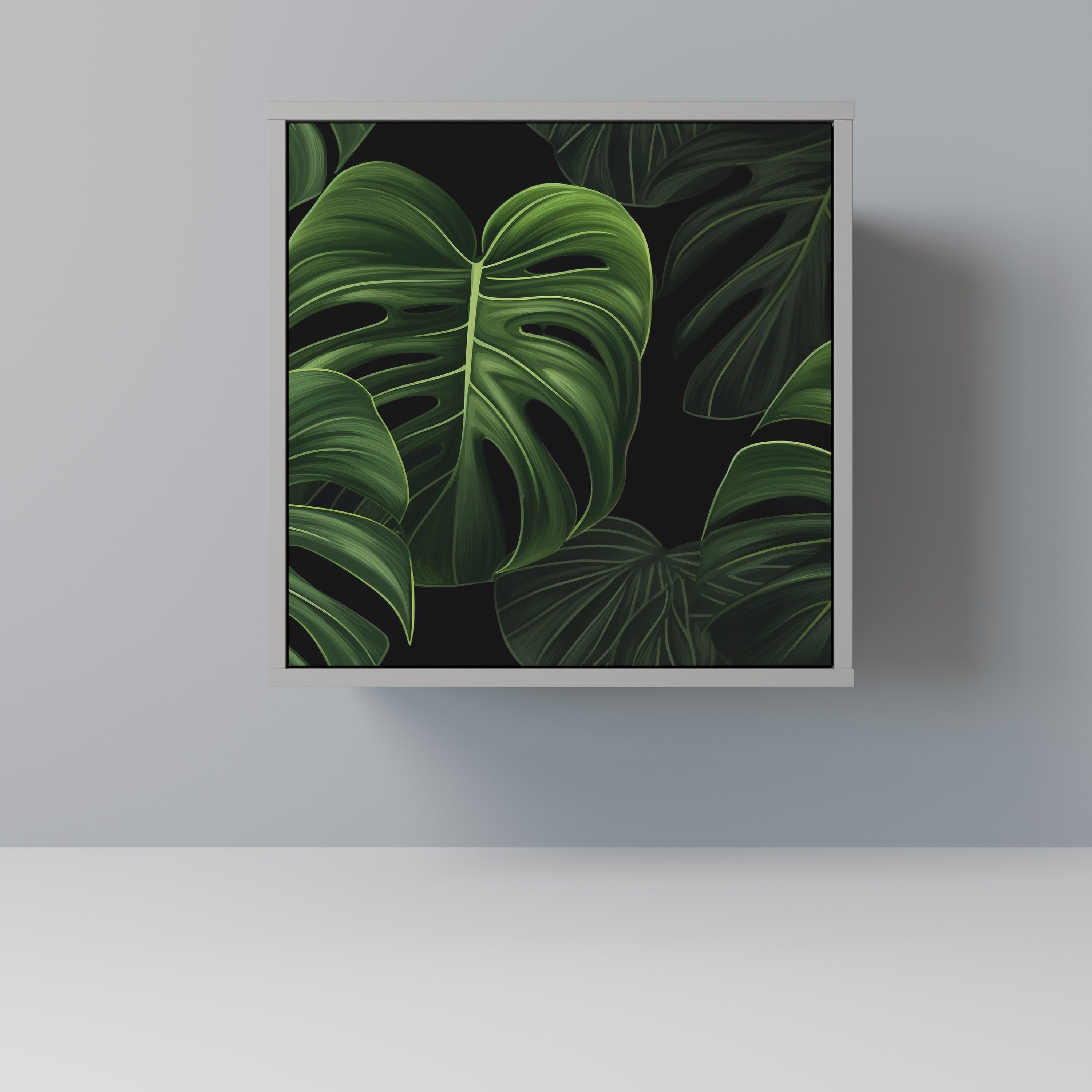 Aparador INFINITE MONSTERA de 1 puerta en acabado gris