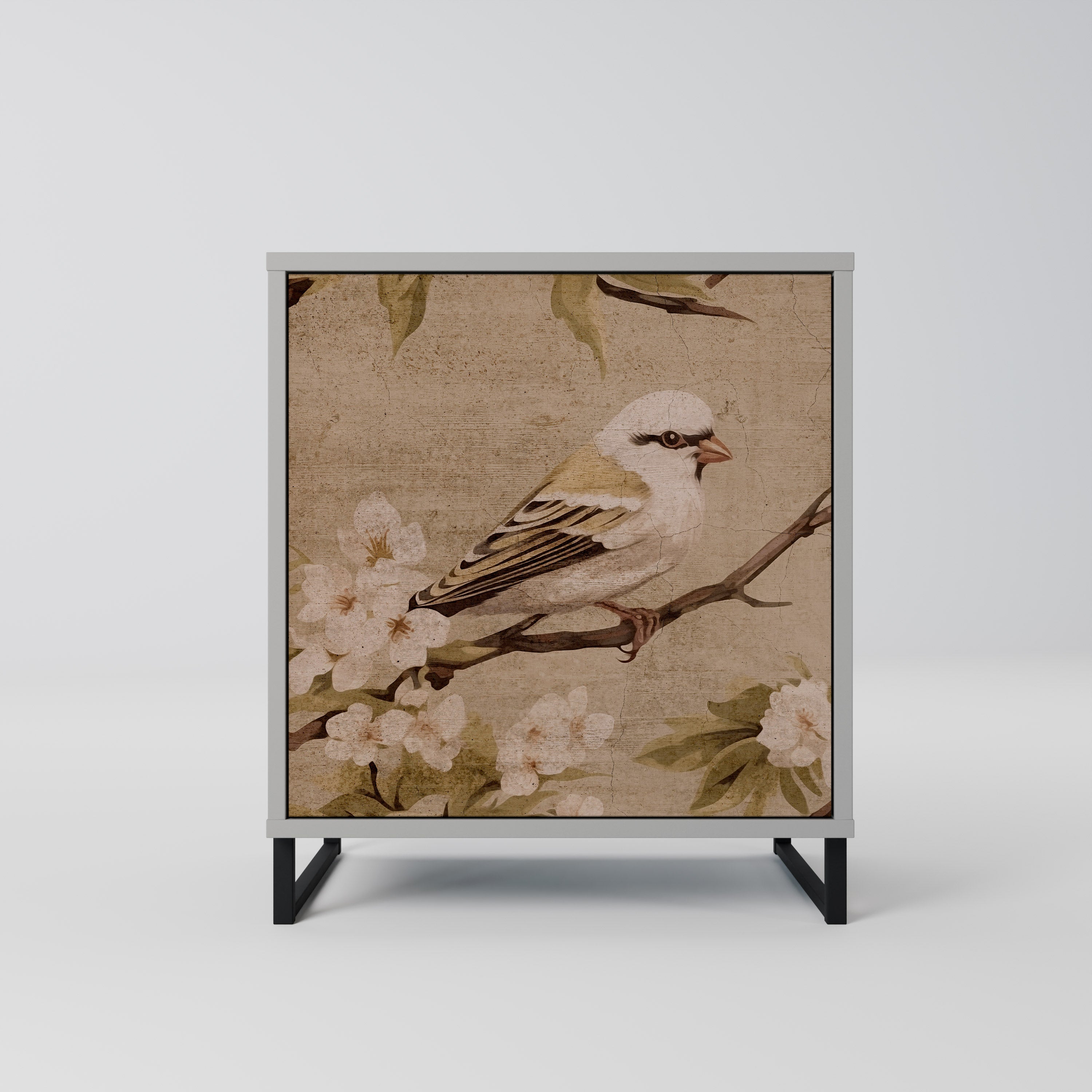 Aparador PETAL DISTINGUISH de 1 puerta en acabado gris