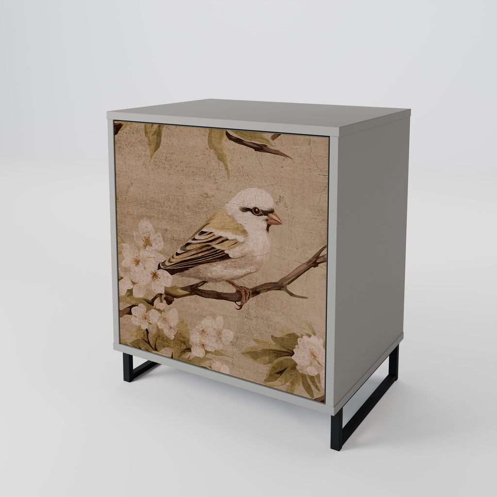 Aparador PETAL DISTINGUISH de 1 puerta en acabado gris