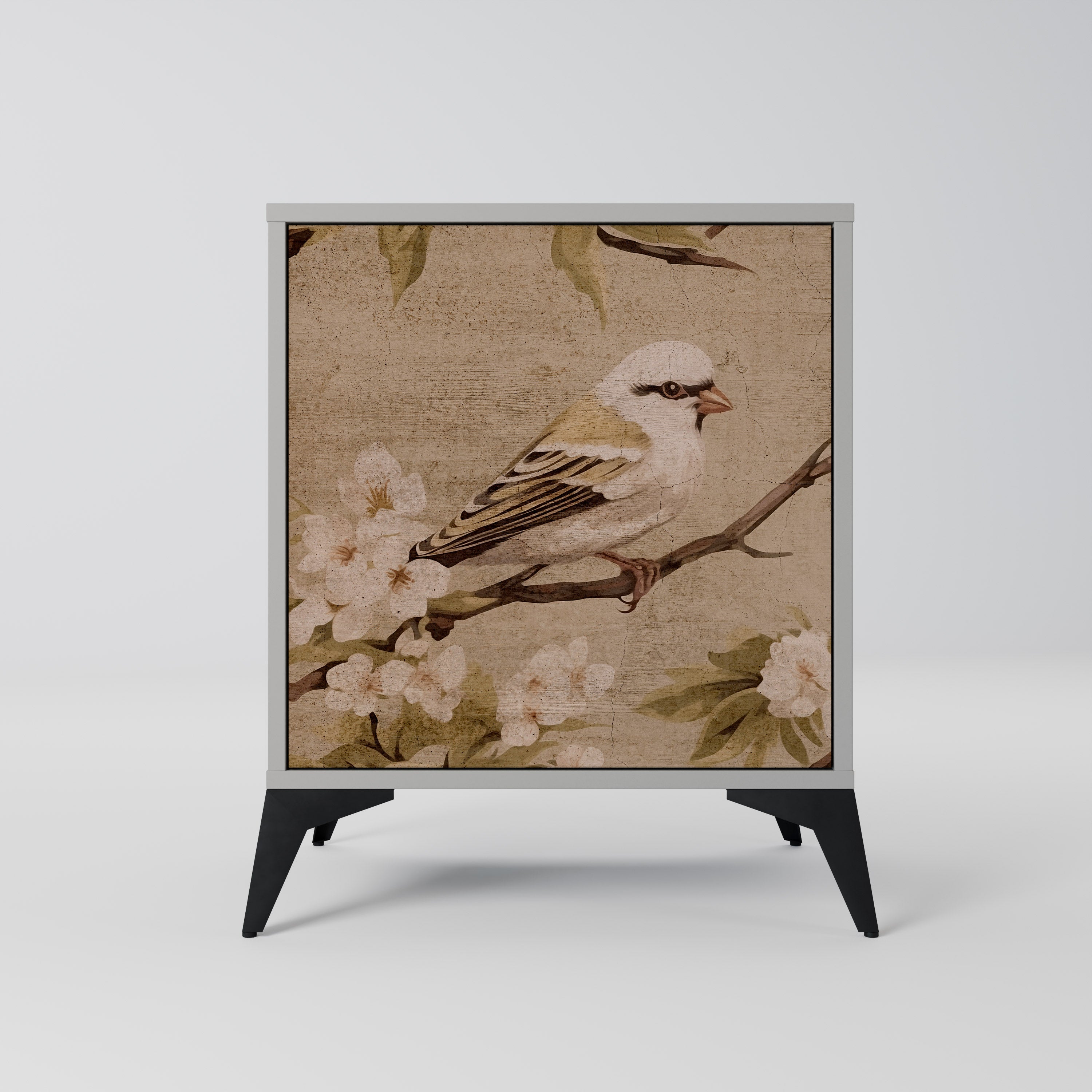 Aparador PETAL DISTINGUISH de 1 puerta en acabado gris