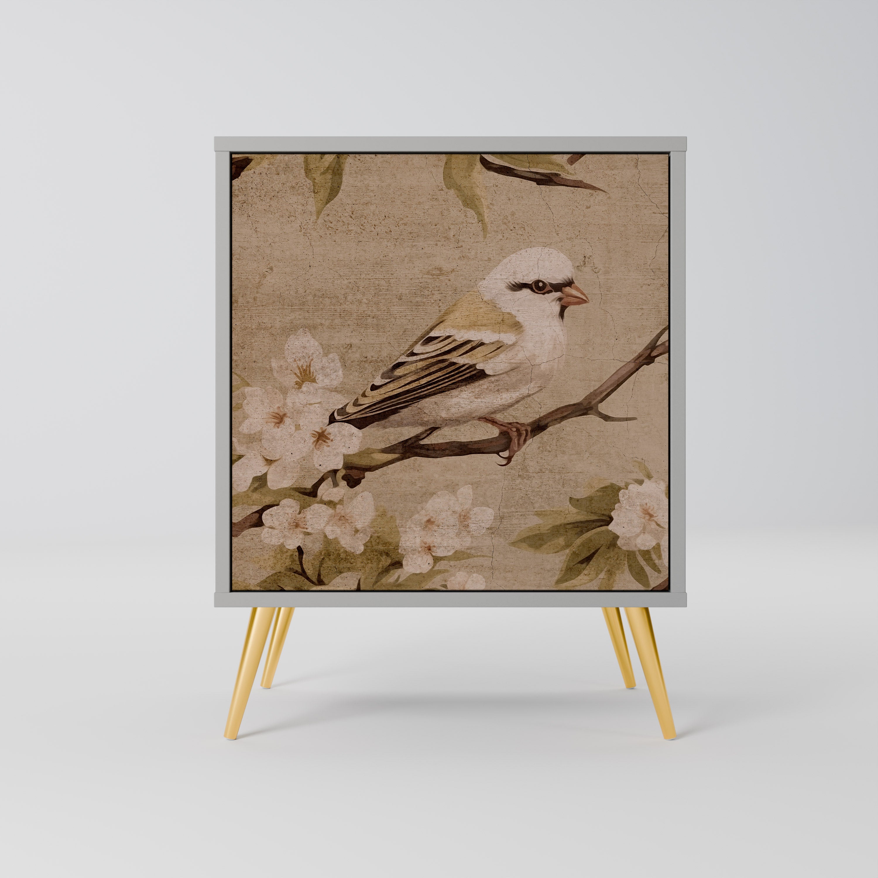 Aparador PETAL DISTINGUISH de 1 puerta en acabado gris