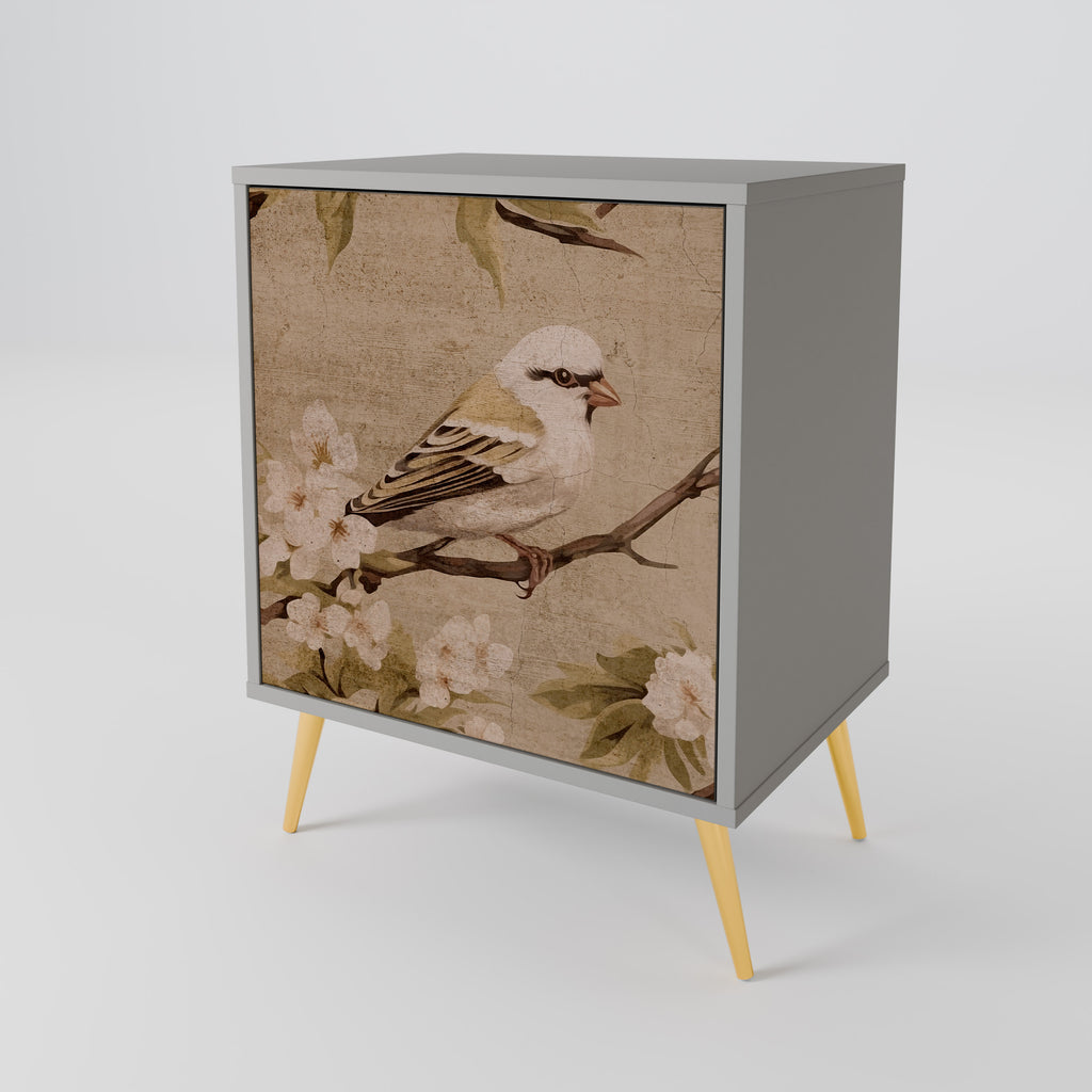 Aparador PETAL DISTINGUISH de 1 puerta en acabado gris