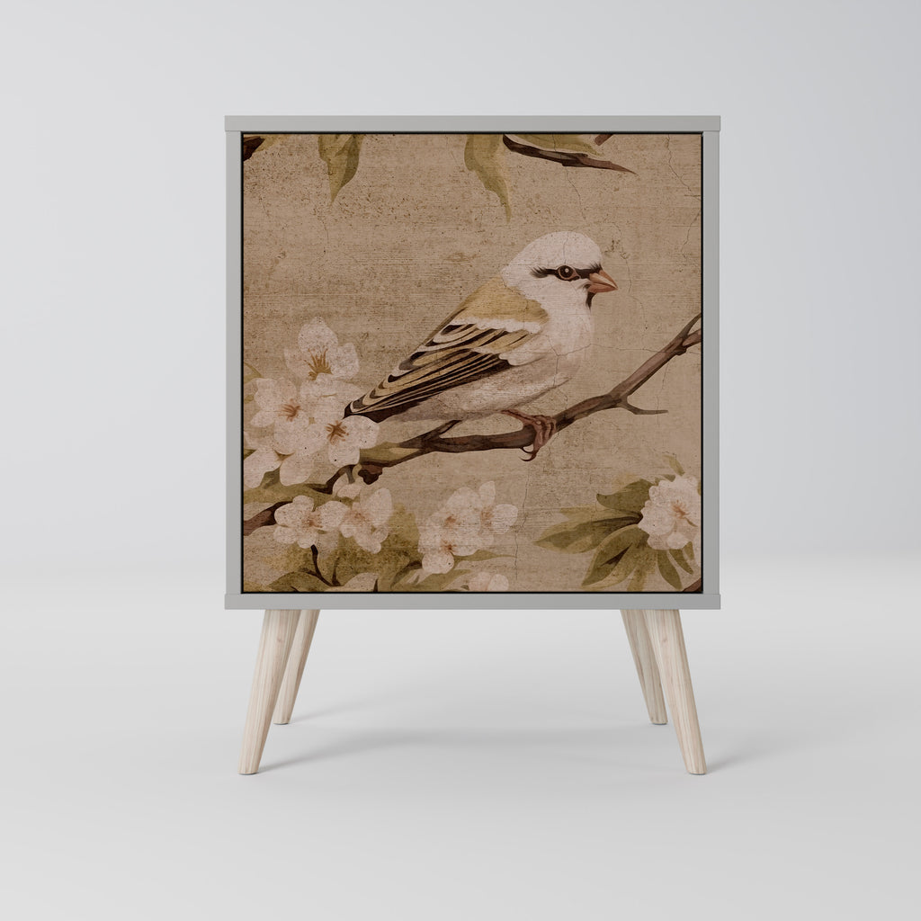 Aparador PETAL DISTINGUISH de 1 puerta en acabado gris