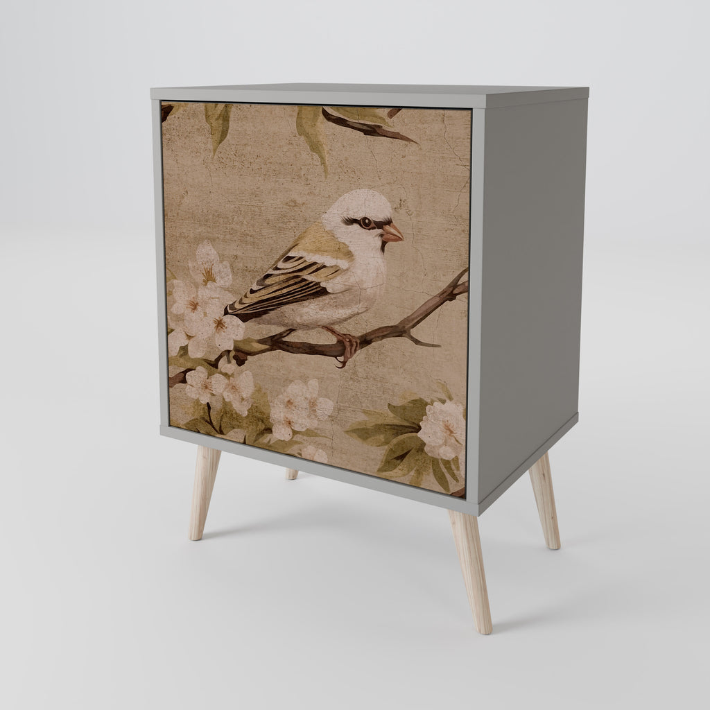 Aparador PETAL DISTINGUISH de 1 puerta en acabado gris