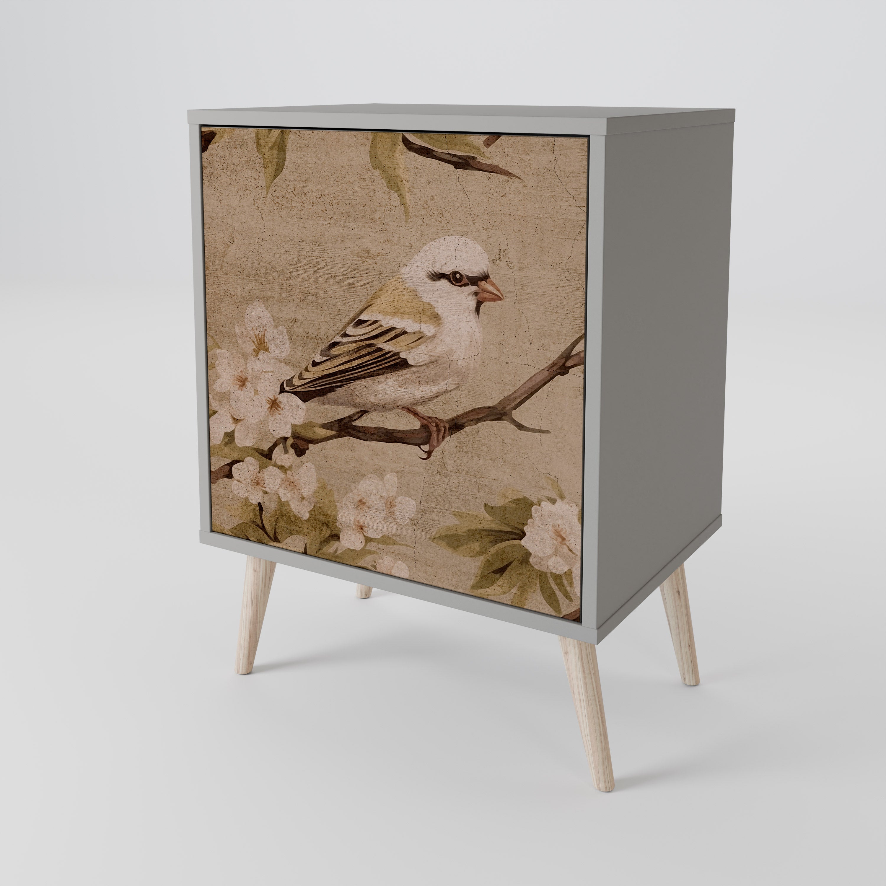 Aparador PETAL DISTINGUISH de 1 puerta en acabado gris