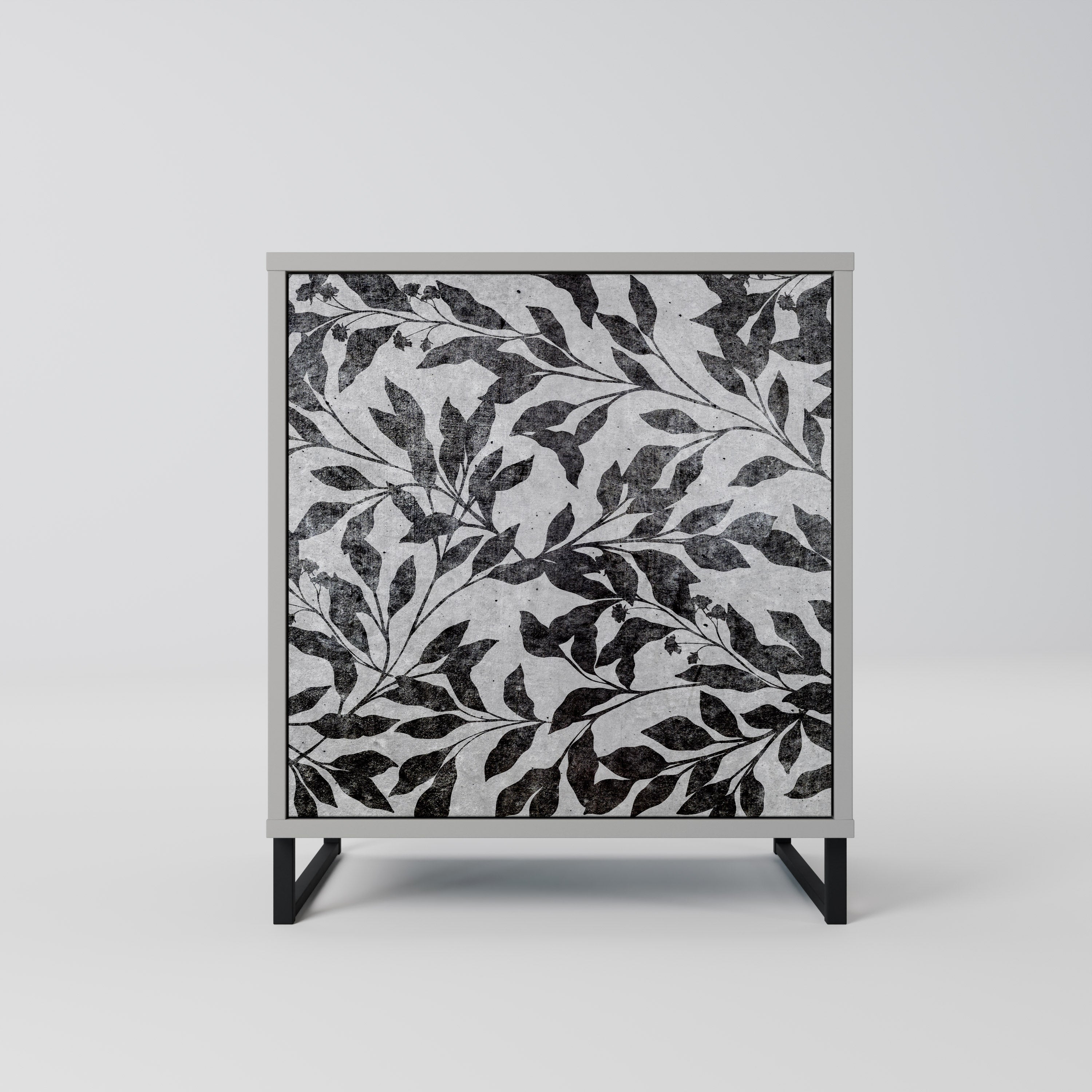 Aparador CHARCOAL SPROUT de 1 puerta en acabado gris