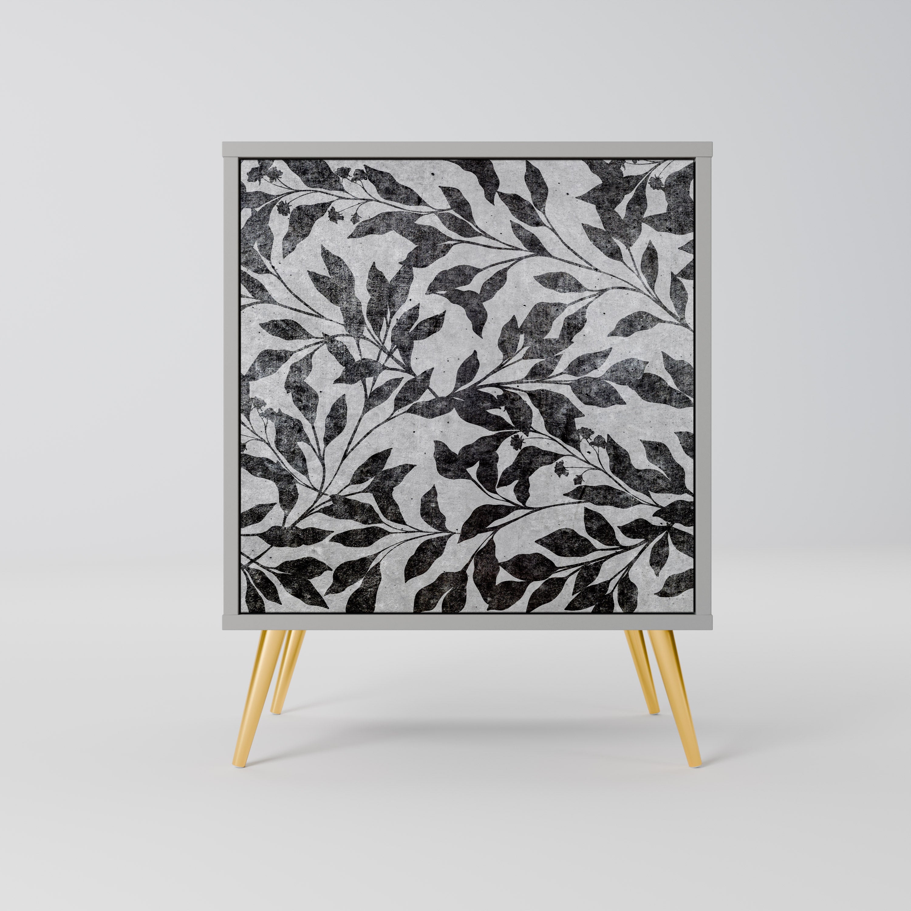 Aparador CHARCOAL SPROUT de 1 puerta en acabado gris