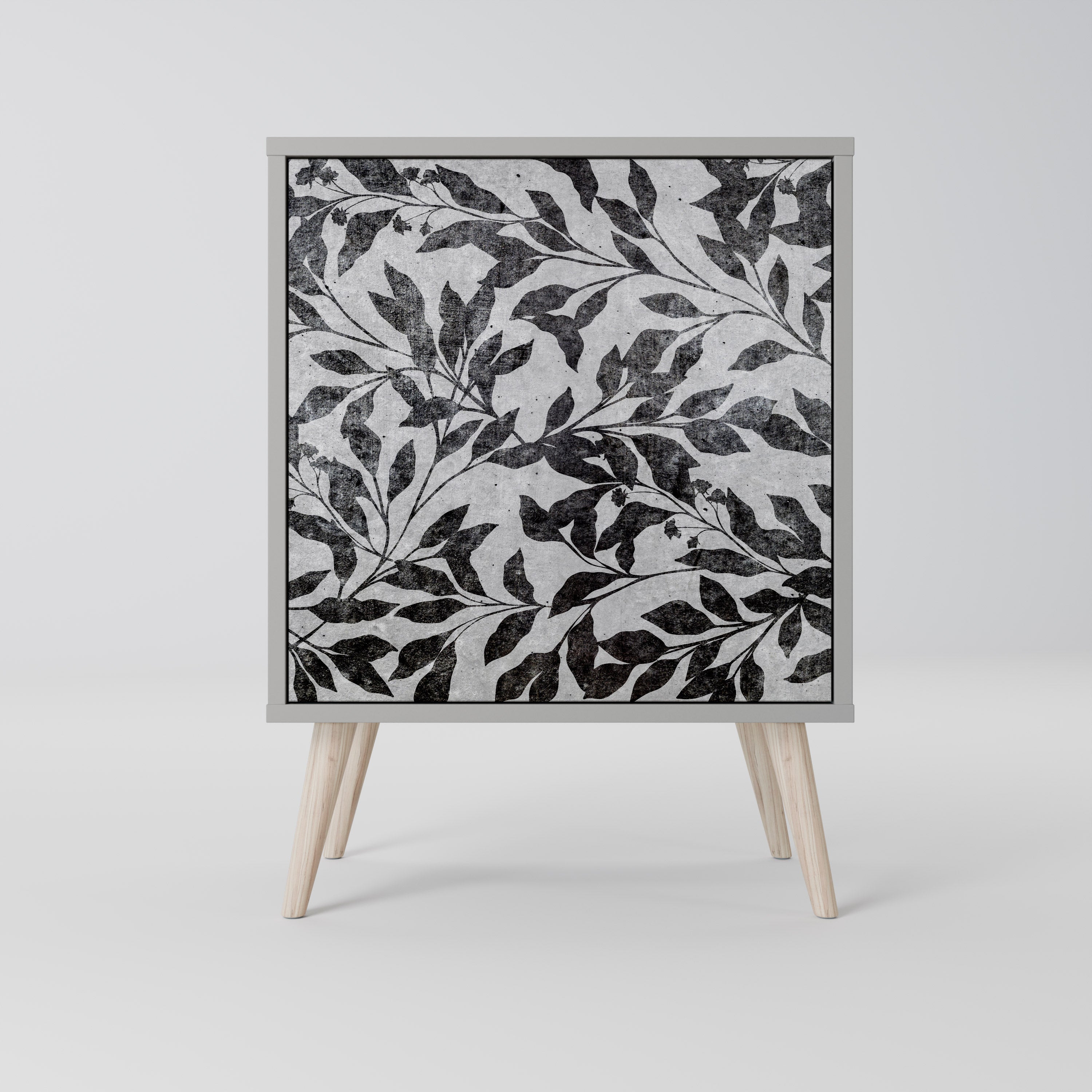 Aparador CHARCOAL SPROUT de 1 puerta en acabado gris