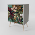 BOTANICAL EMERGENCE 1-Door Sideboard in Grey Finish