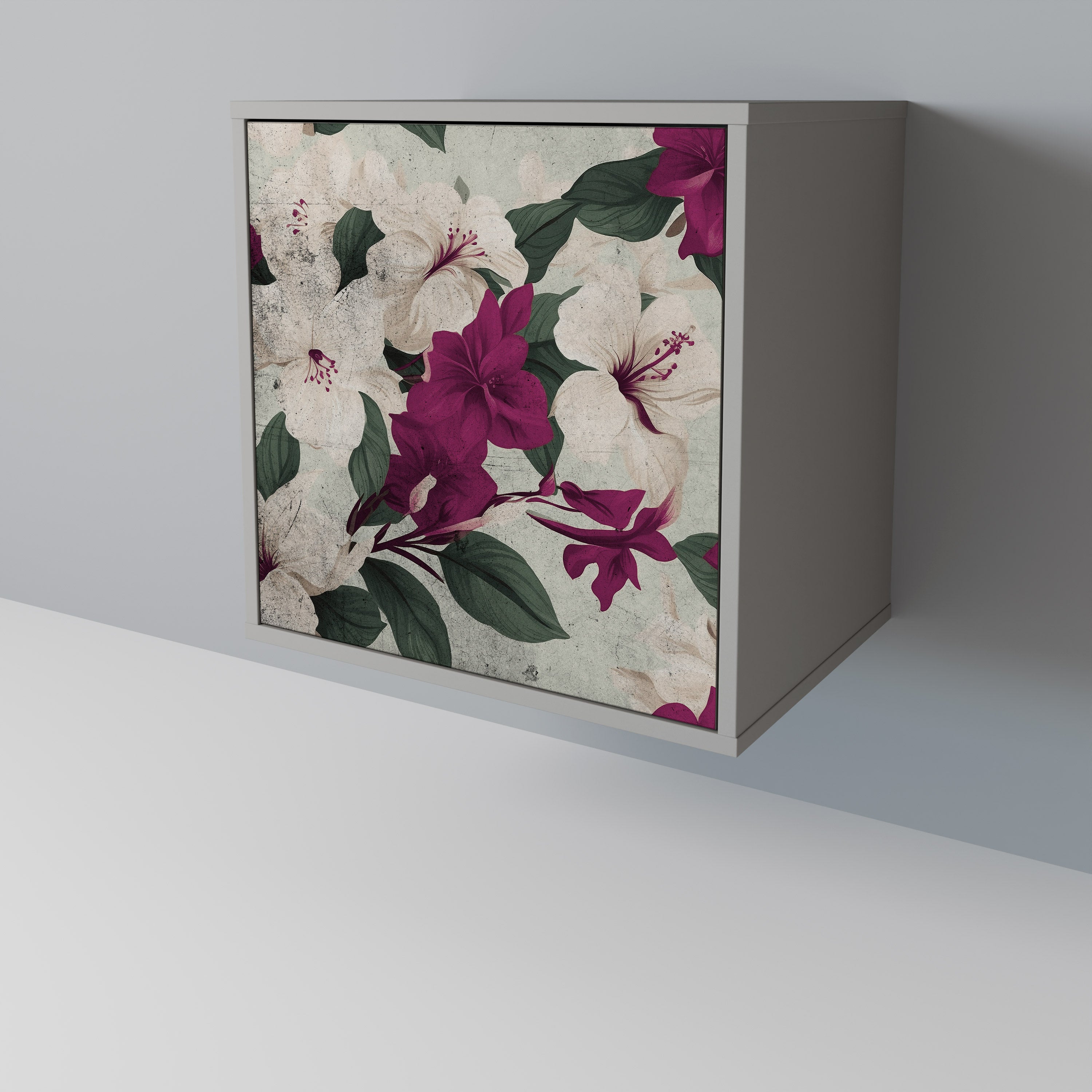 Aparador FLOWERET DREAM de 1 puerta en acabado gris