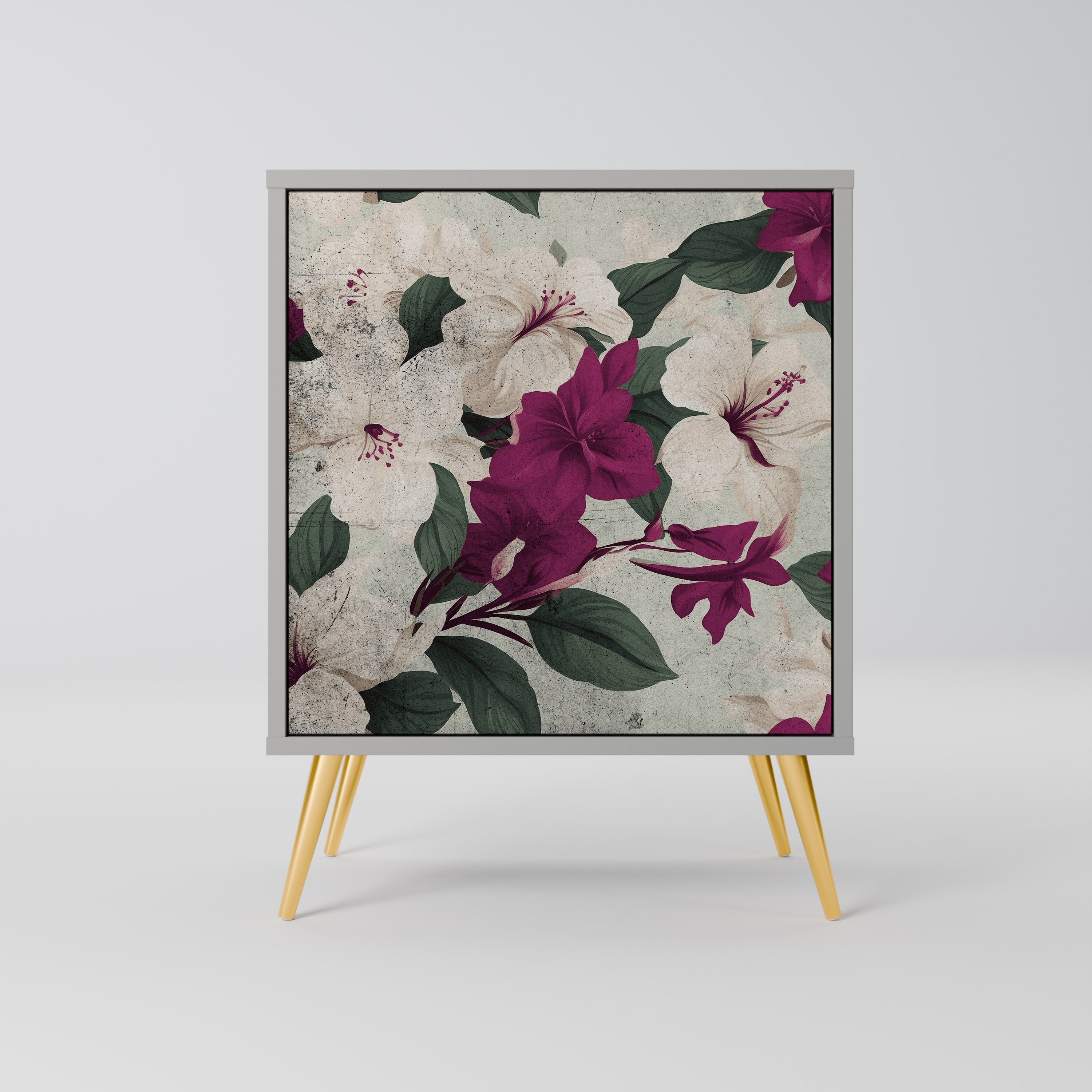 Aparador FLOWERET DREAM de 1 puerta en acabado gris