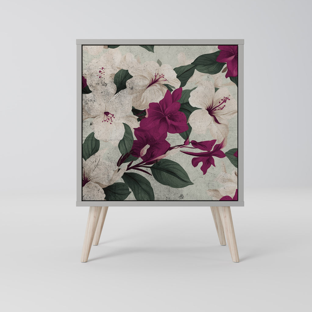 Aparador FLOWERET DREAM de 1 puerta en acabado gris