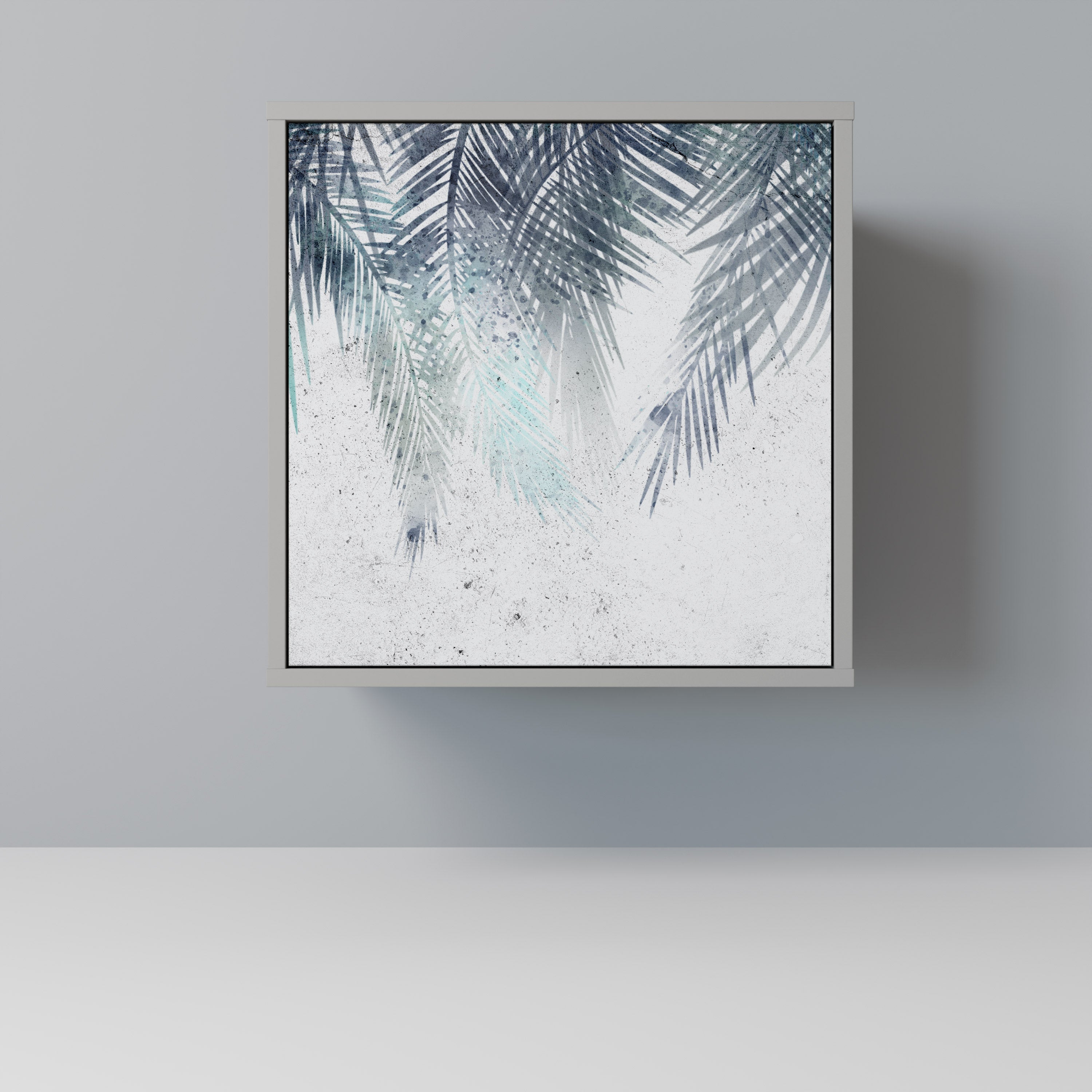 Aparador PALM VEIL de 1 puerta en acabado gris