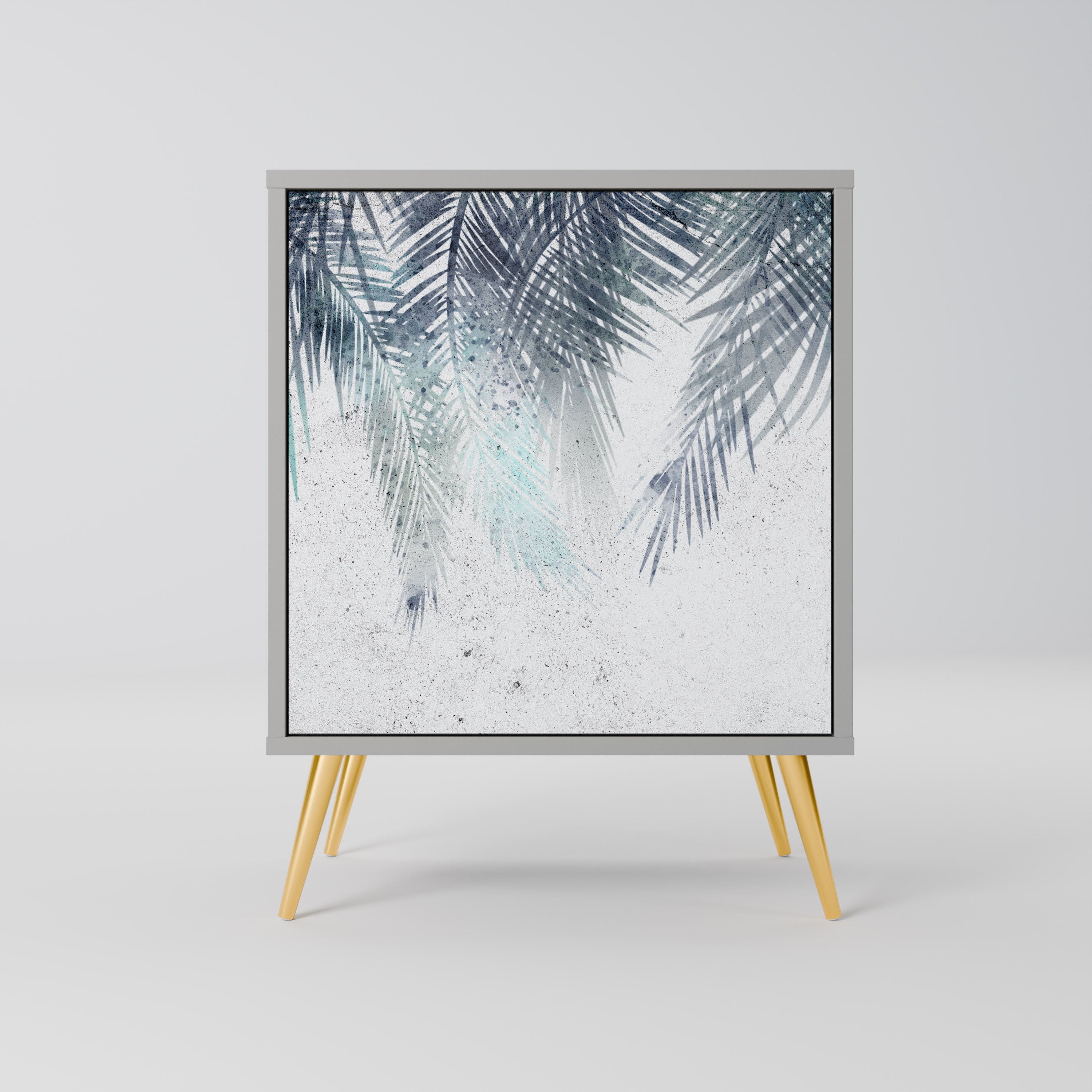 Aparador PALM VEIL de 1 puerta en acabado gris