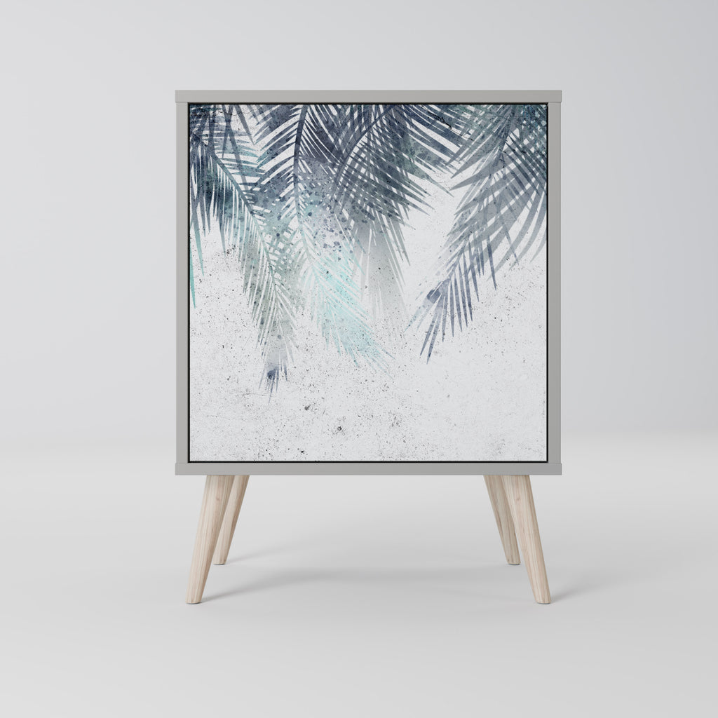 Aparador PALM VEIL de 1 puerta en acabado gris