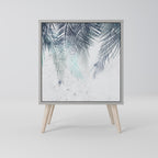 PALM VEIL Aparador de 1 Puerta en Acabado Gris