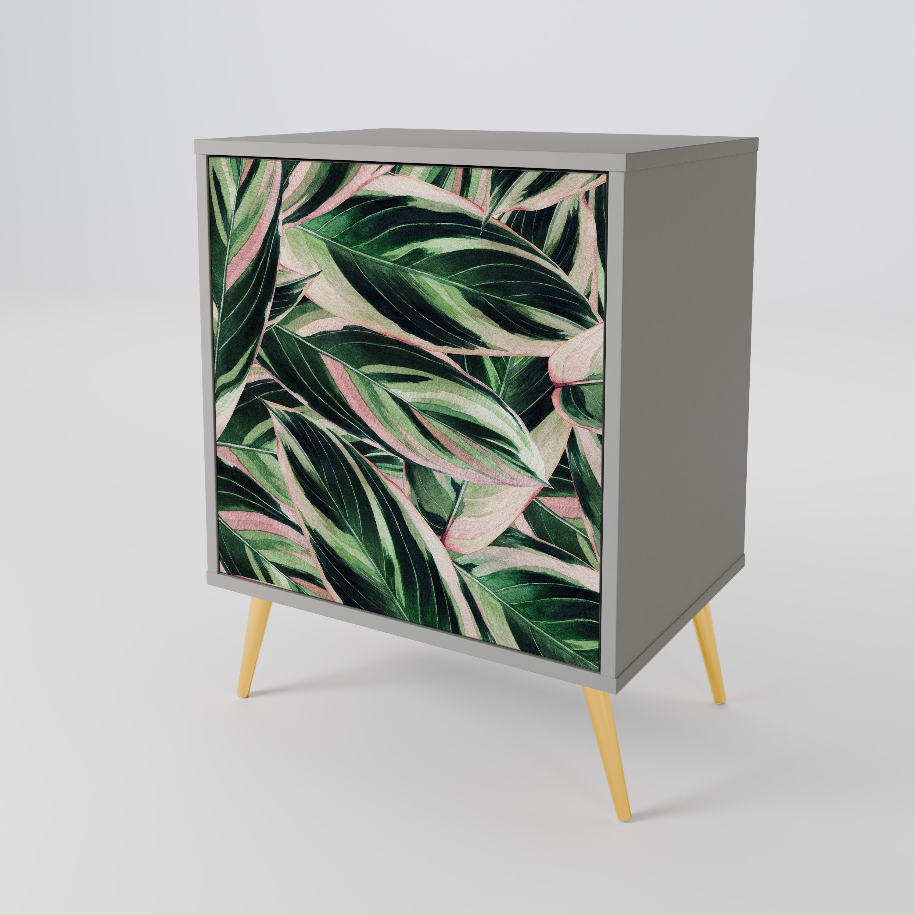 Aparador EERIE STROMANTHE de 1 puerta en acabado gris