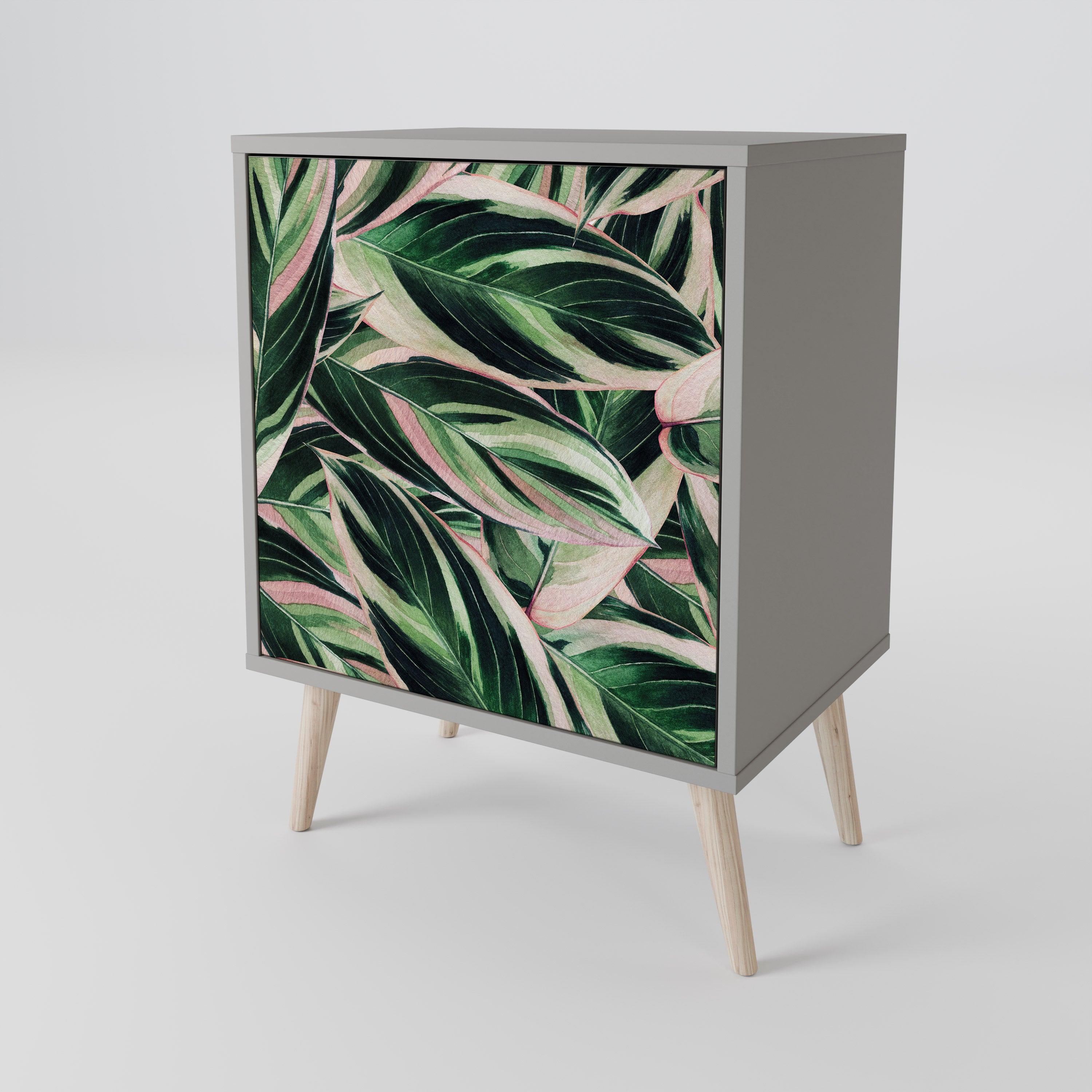 Aparador EERIE STROMANTHE de 1 puerta en acabado gris